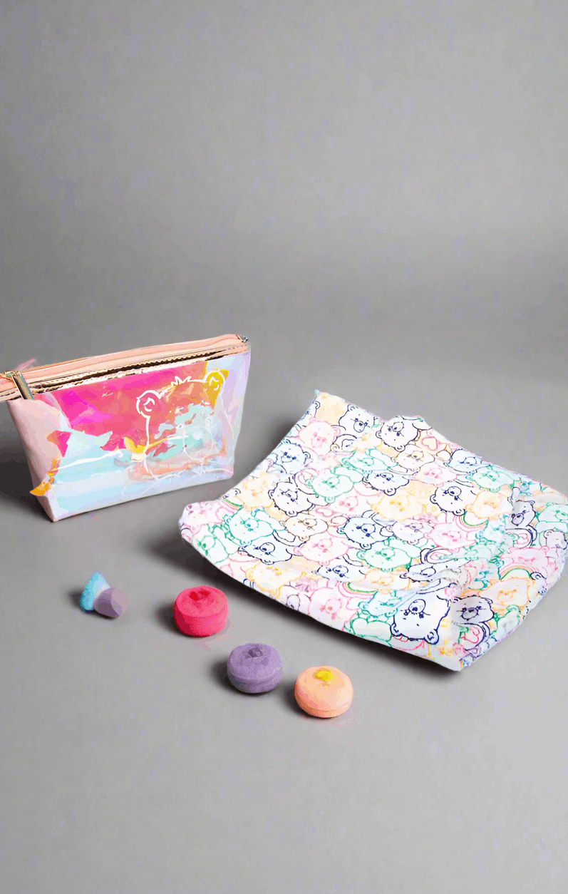 Fizz Creations Care Bears Hair Turban & Cosmetics Bag Set Scarf by Fizz Creations as seen on celebrities