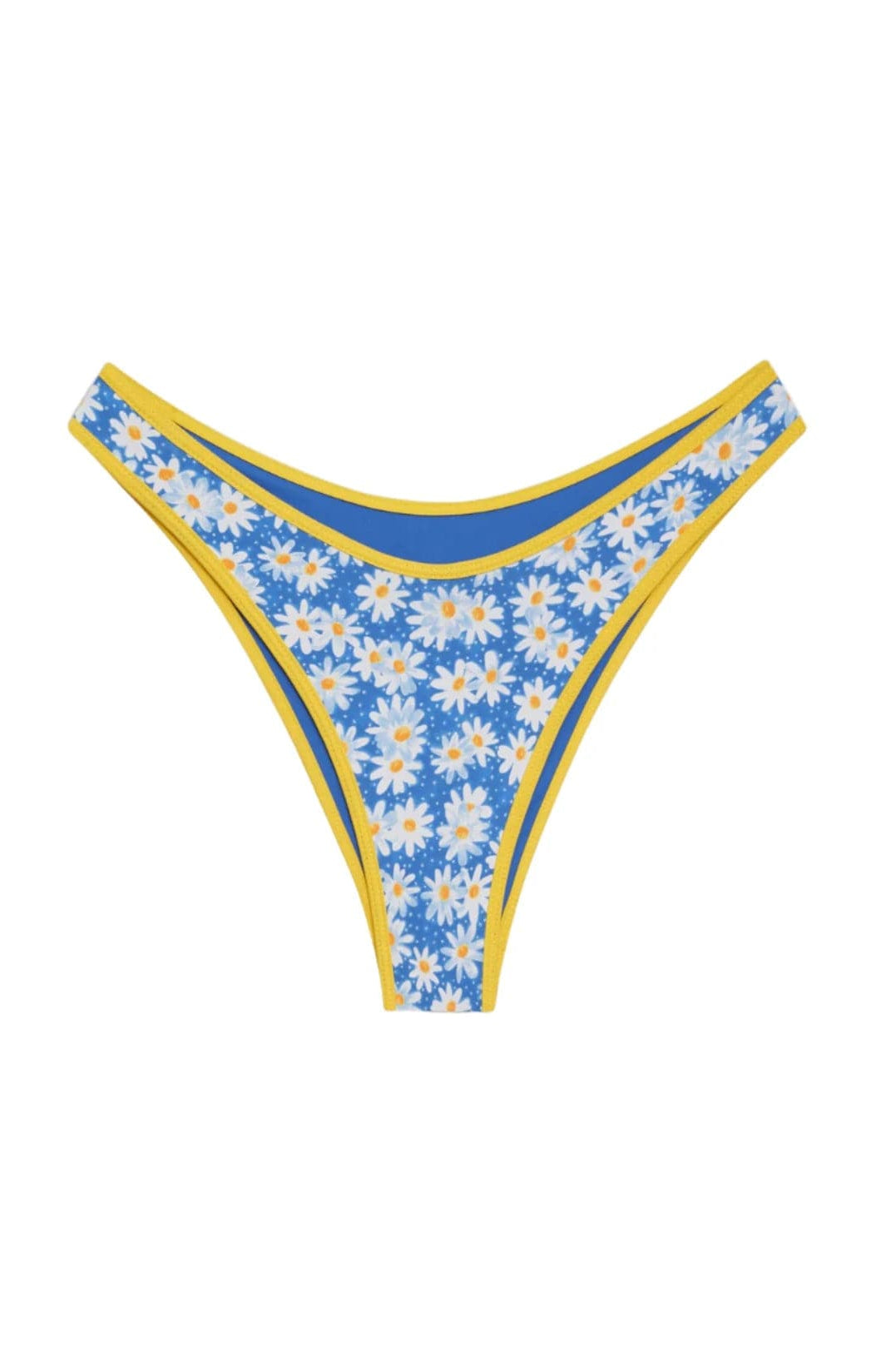 Frankies Bikinis Dove Classic Bikini Bottom in Blue Daisy Bikini Top by Frankies Bikinis as seen on celebrities