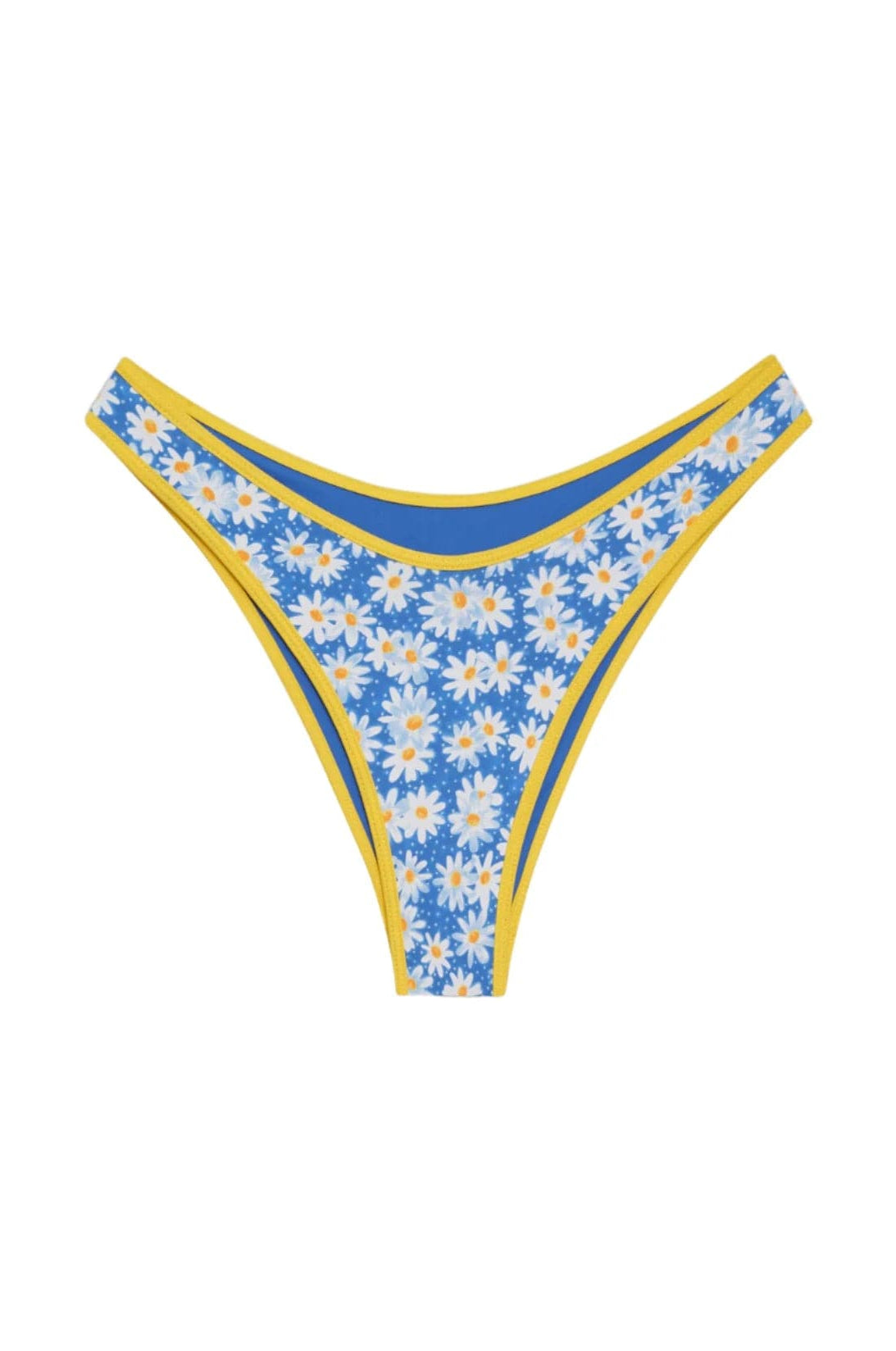 Frankies Bikinis Dove Classic Bikini Bottom in Blue Daisy Bikini Top by Frankies Bikinis as seen on celebrities