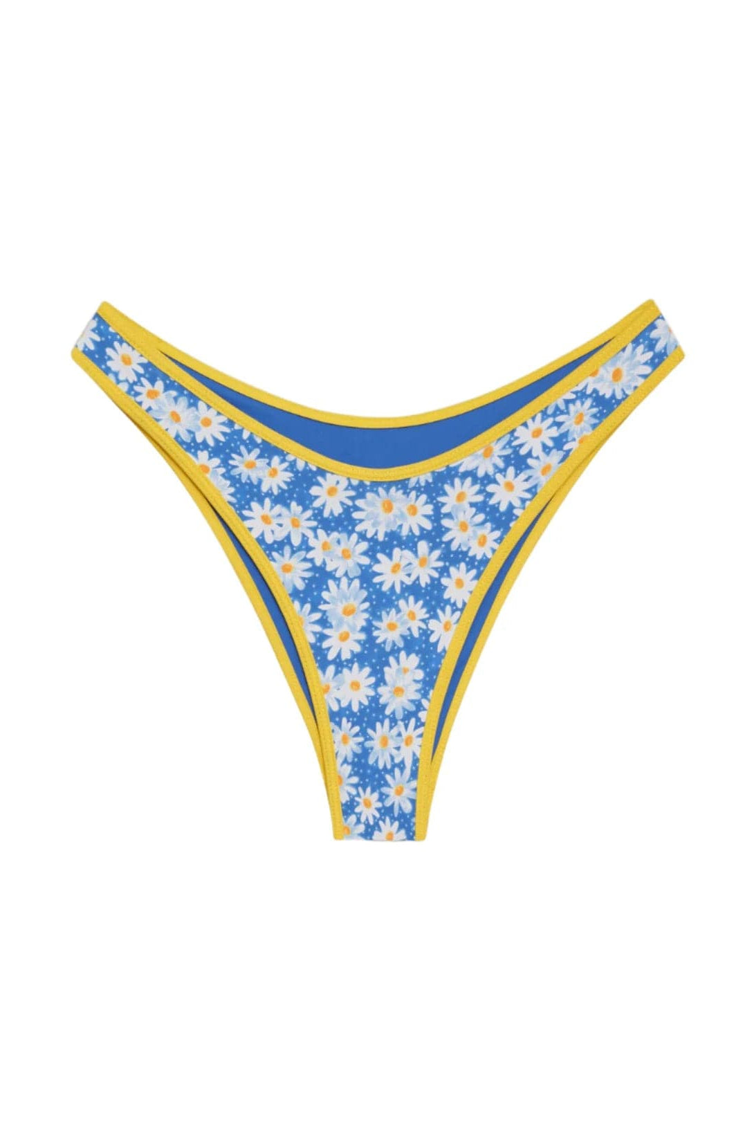 Frankies Bikinis Dove Classic Bikini Bottom in Blue Daisy Bikini Top by Frankies Bikinis as seen on celebrities