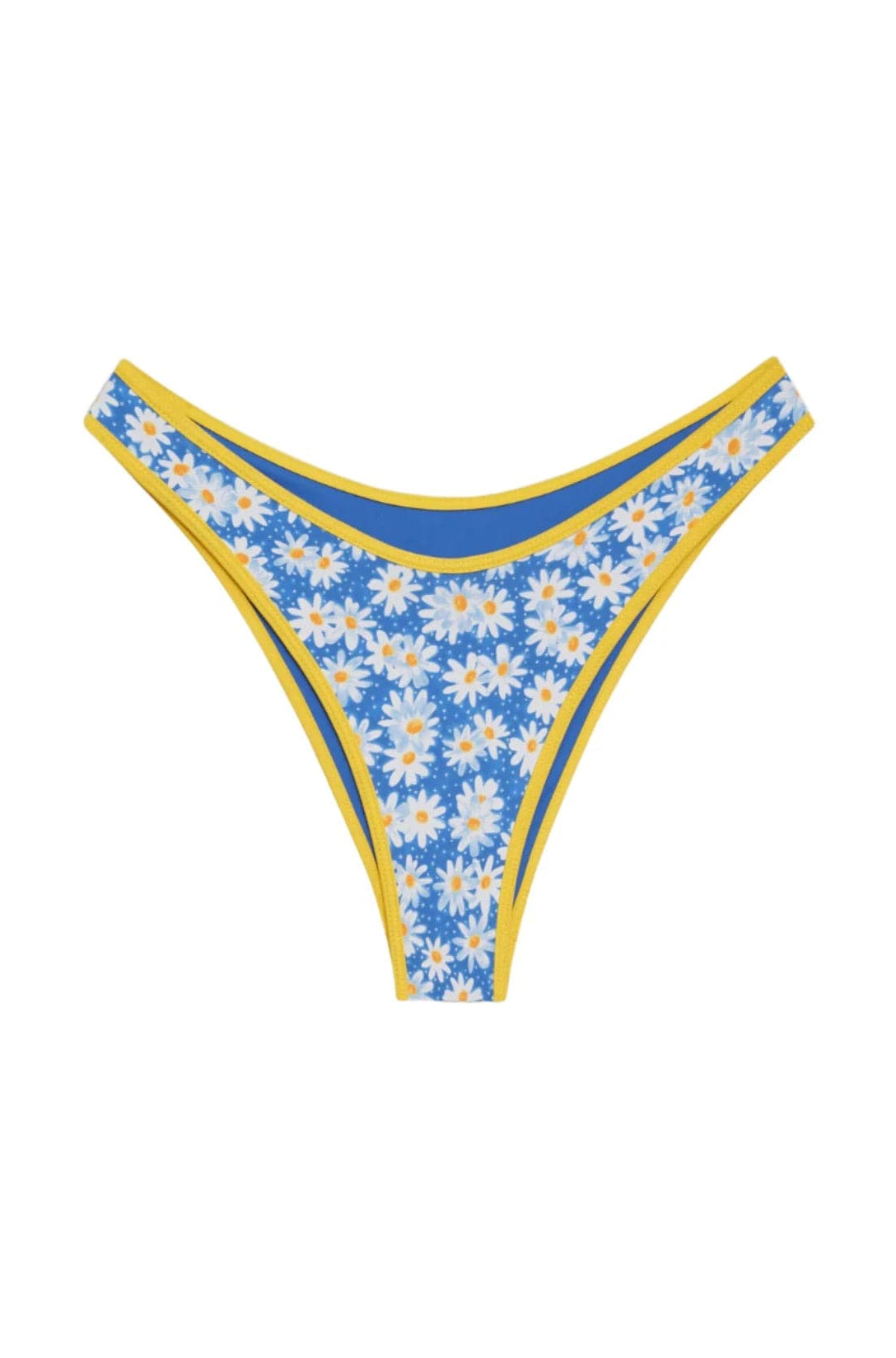 Frankies Bikinis Dove Classic Bikini Bottom in Blue Daisy Bikini Top by Frankies Bikinis as seen on celebrities