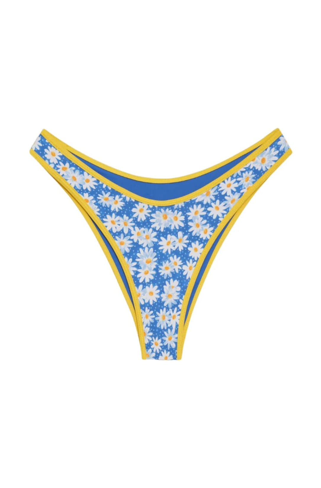 Frankies Bikinis Dove Classic Bikini Bottom in Blue Daisy Bikini Top by Frankies Bikinis as seen on celebrities