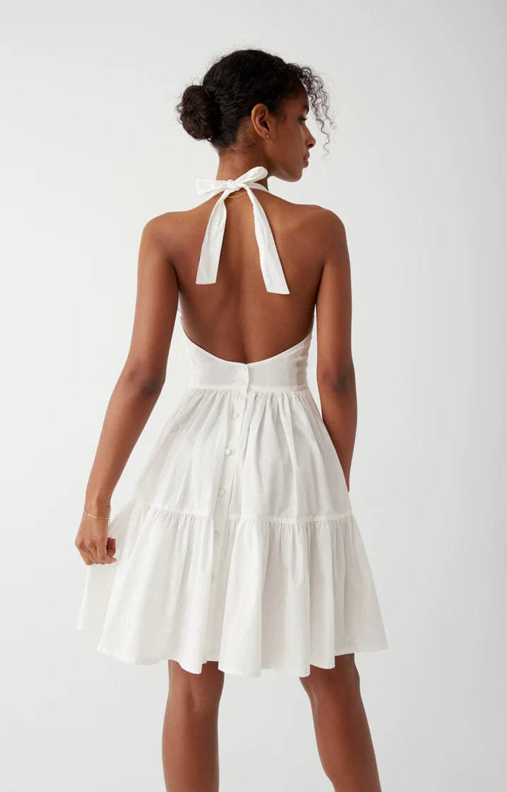 Frankies Bikinis Tulsa Halter Midi Dress as seen on Malin Andersson Maxi Dress by Frankies Bikinis as seen on celebrities