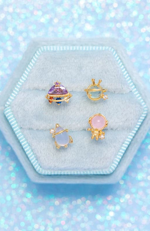 Girls Crew Blast Off Earring Stud Set Earrings by Girls Crew as seen on celebrities