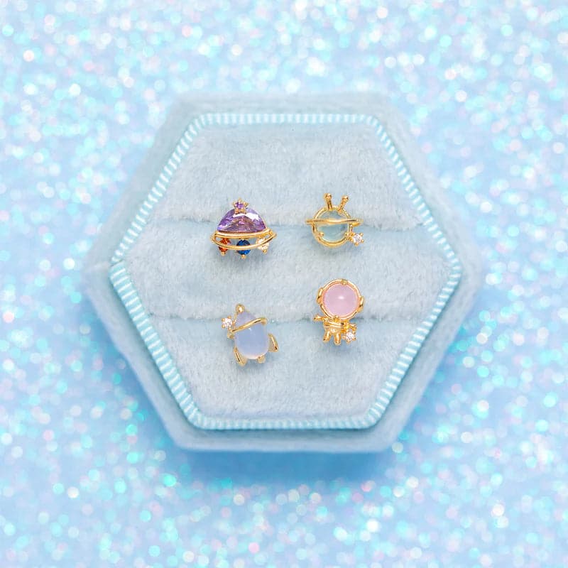 Girls Crew Blast Off Earring Stud Set Earrings by Girls Crew as seen on celebrities