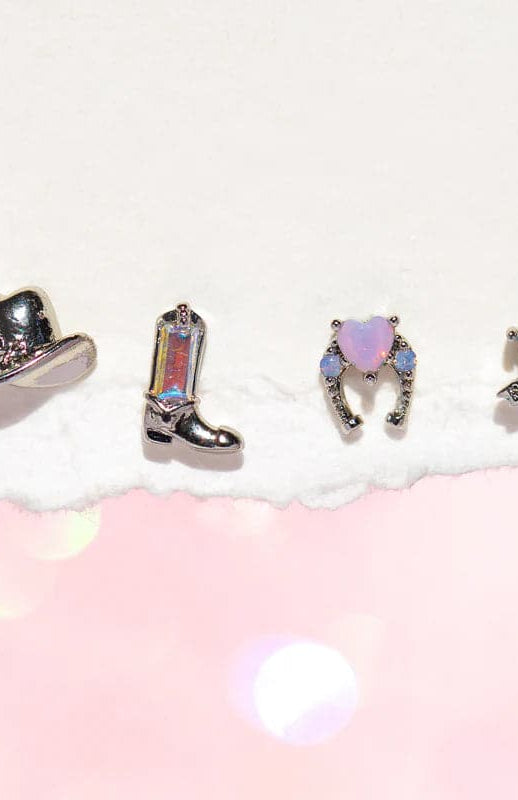 Girls Crew Cowgirl Earring Stud Set Earrings by Girls Crew as seen on celebrities