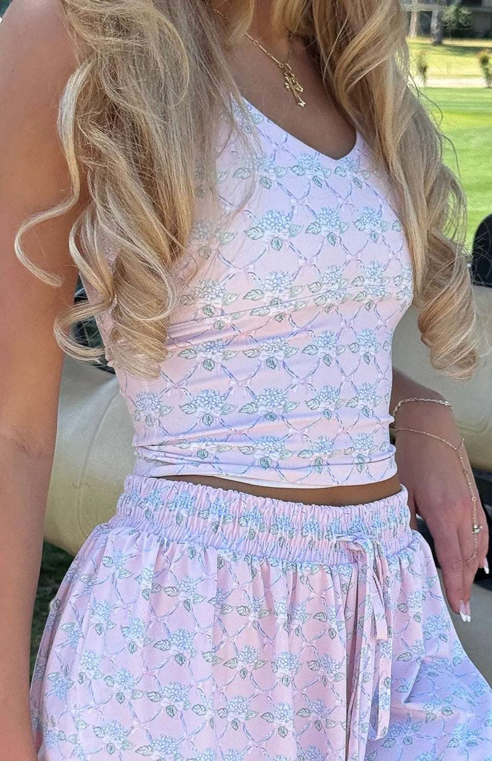 Happy Camp3r Ribboned Dreams Athleisure Tank Top