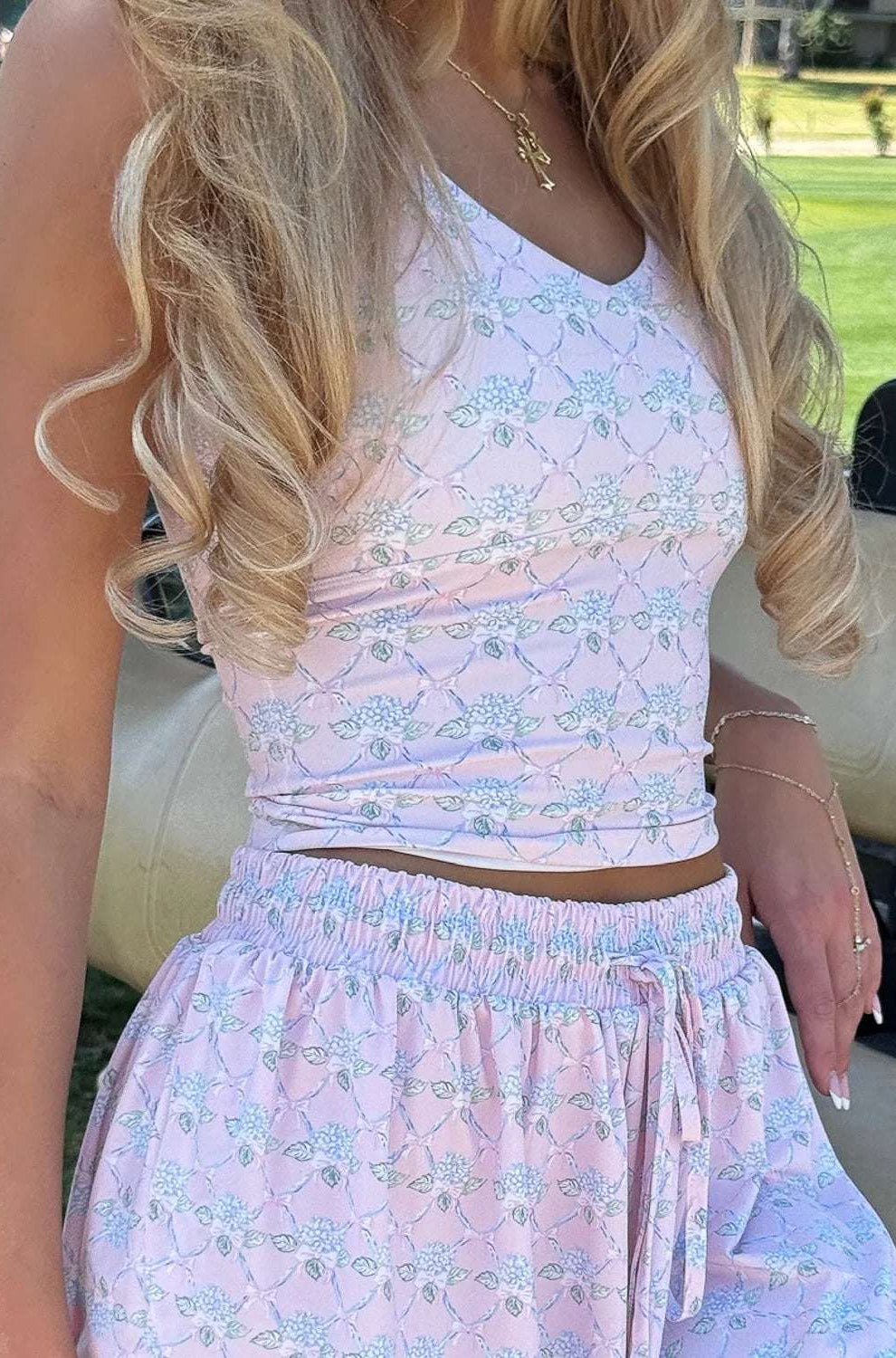 Happy Camp3r Ribboned Dreams Athleisure Tank Top