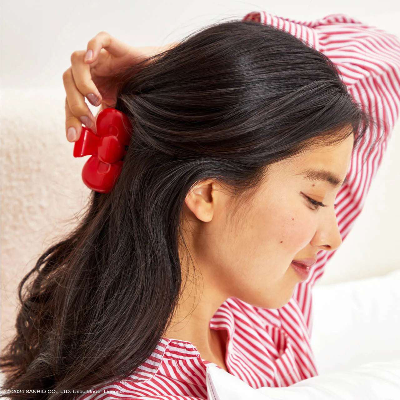 Hello Kitty x Kitsch Recycled Plastic Bow Shape Claw Clip Hair Band by Kitsch as seen on celebrities