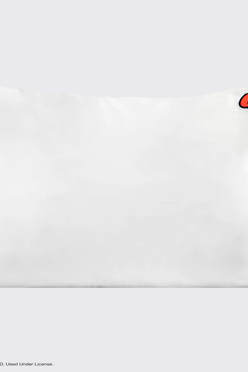 Hello Kitty x Kitsch Satin Pillowcase - Solid Ivory Hello Kitty Bow Pillow by Kitsch as seen on celebrities
