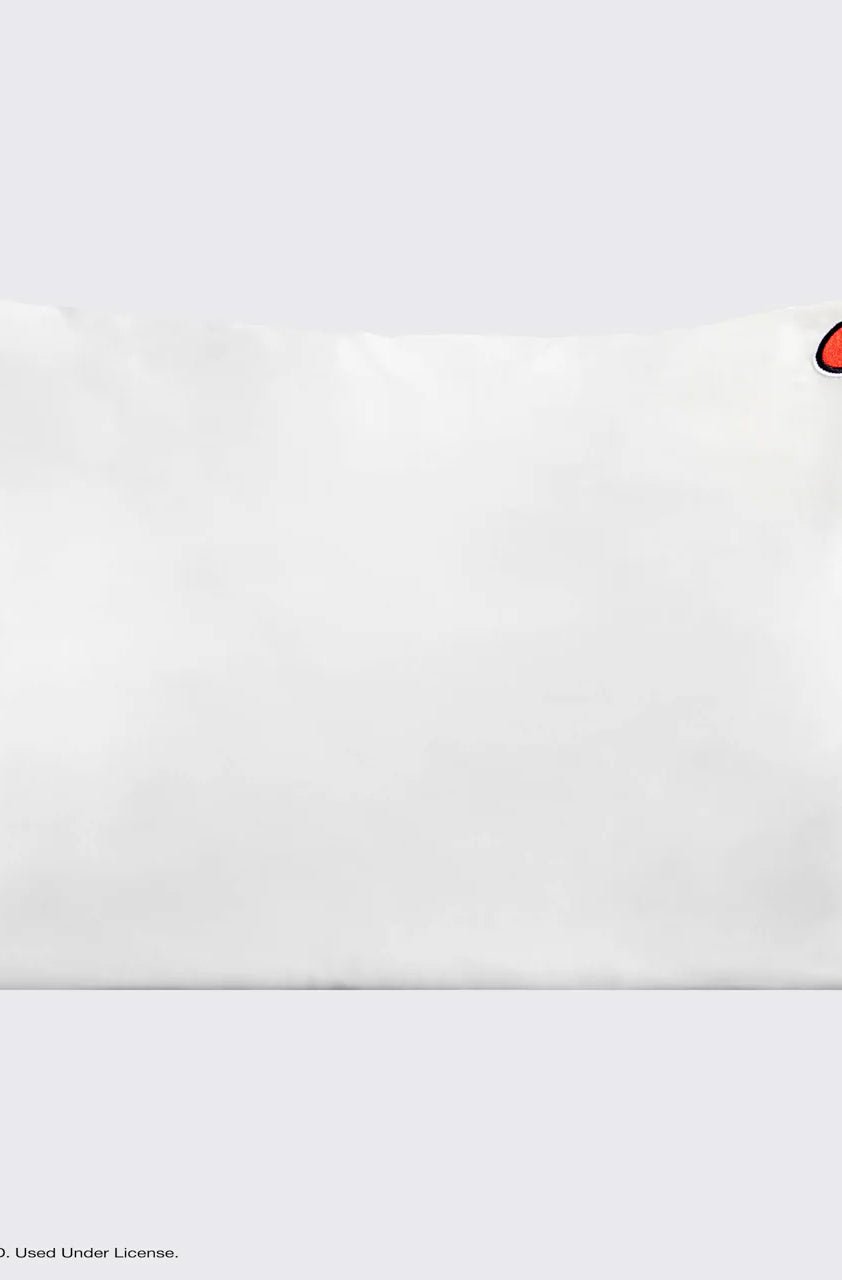Hello Kitty x Kitsch Satin Pillowcase - Solid Ivory Hello Kitty Bow Pillow by Kitsch as seen on celebrities