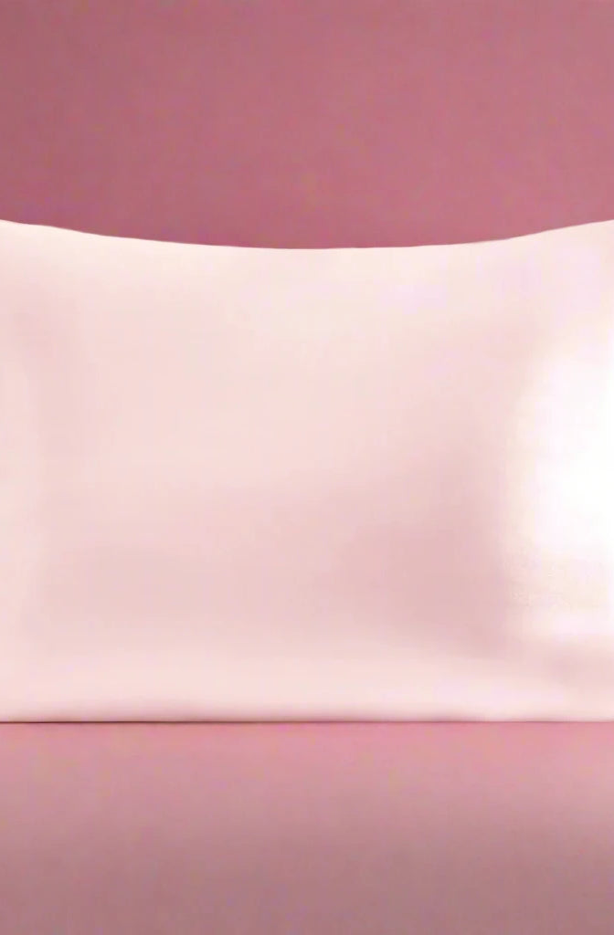 Hello Kitty x Kitsch Satin Pillowcase - Solid Pink Hello Kitty Face Pillow by Kitsch as seen on celebrities