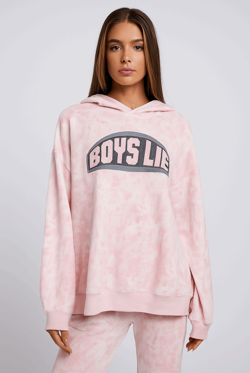 Boys Lie Let Love Guide My Way Rhinestone Racer Hoodie