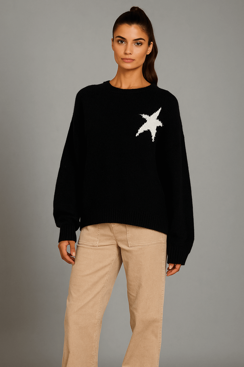 CHRLDR Sylvie Star Patch Perfect Sweater