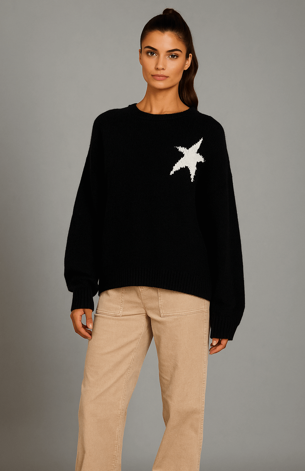 CHRLDR Sylvie Star Patch Perfect Sweater