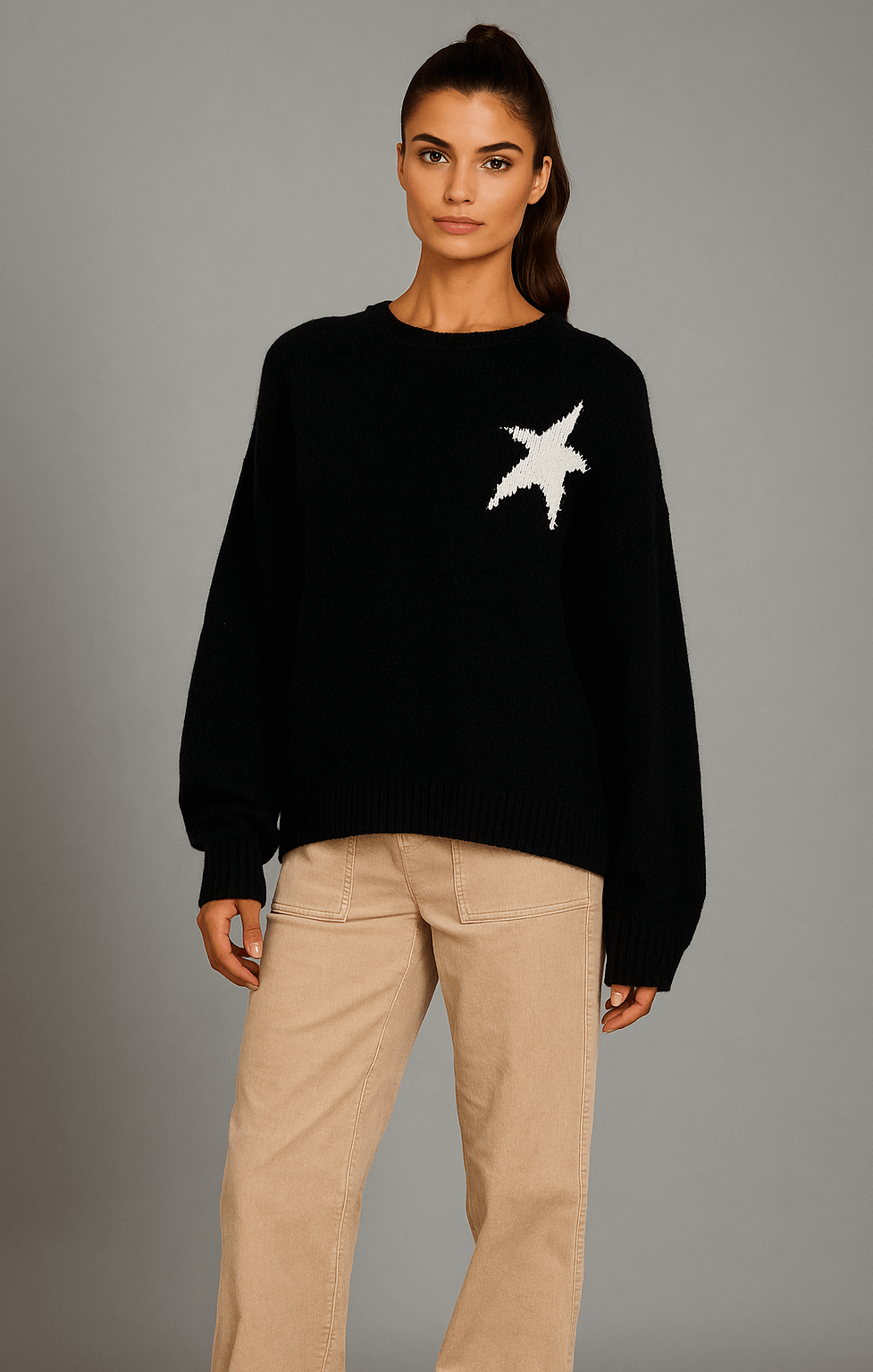 CHRLDR Sylvie Star Patch Perfect Sweater