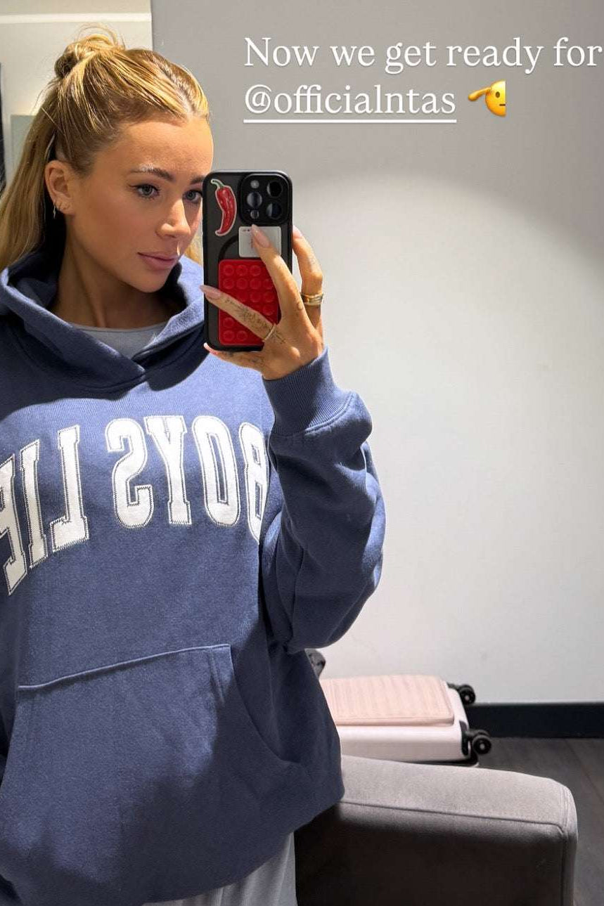 Boys Lie In Too Deep Racer Hoodie as seen on Olivia Attwood