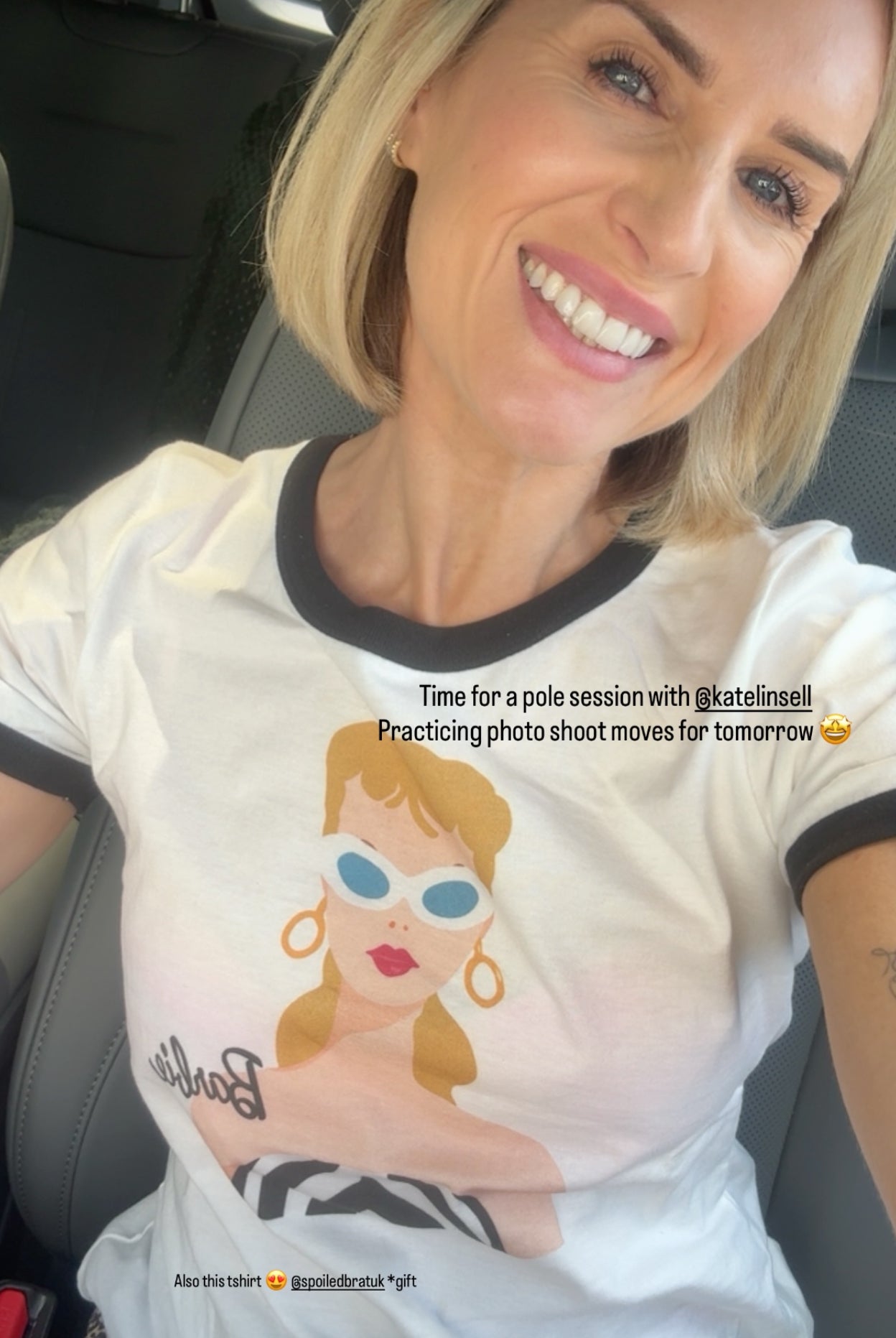 Barbie™ x Unique Vintage Barbie Icon Graphic Ringer Tee as seen on Sarah Jayne Dunn