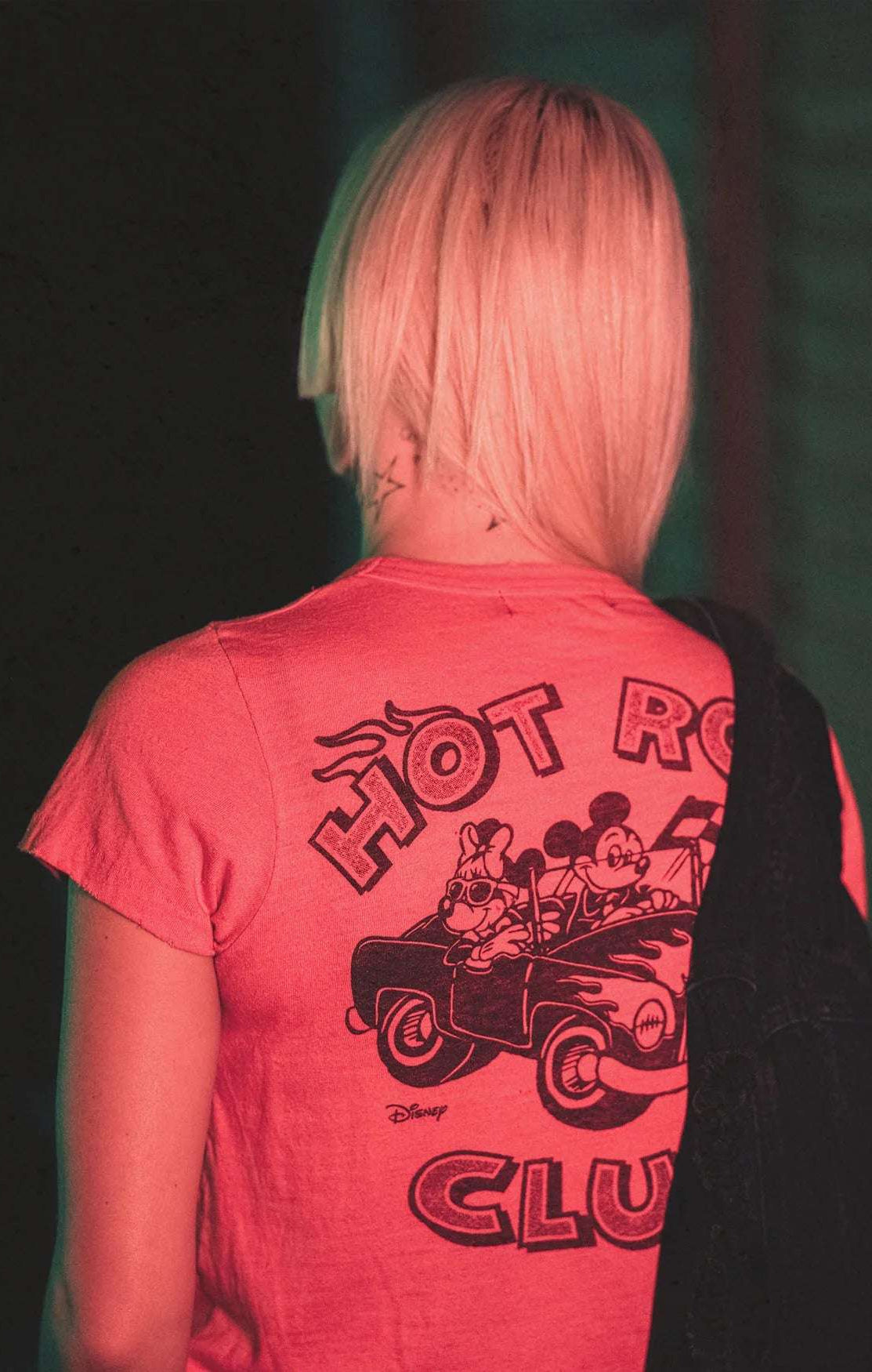 Junk Food Disney Mickey & Minnie Hot Rod Original Tee T-Shirt by Junk Food as seen on celebrities