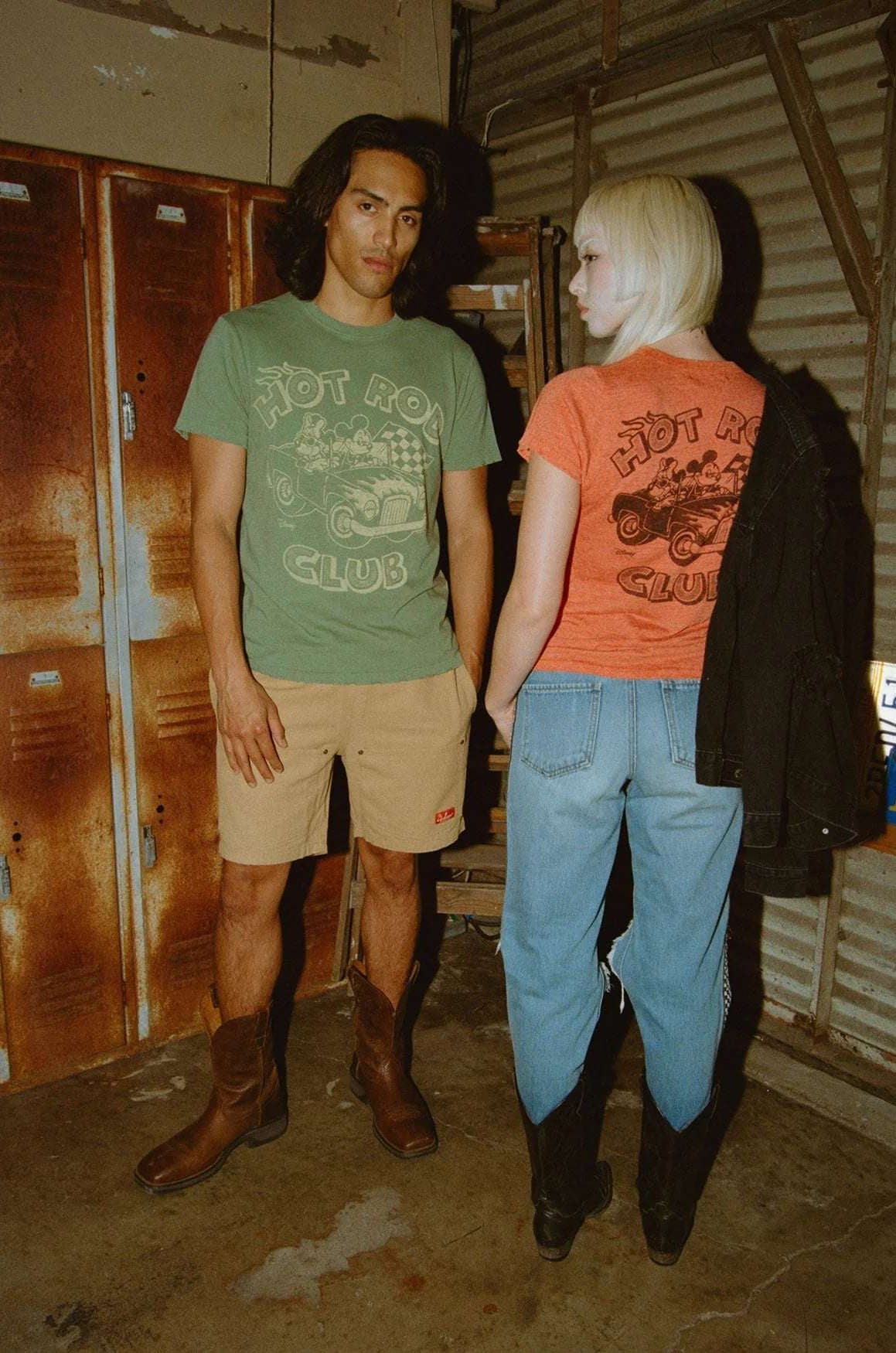 Junk Food Disney Mickey & Minnie Hot Rod Original Tee T-Shirt by Junk Food as seen on celebrities