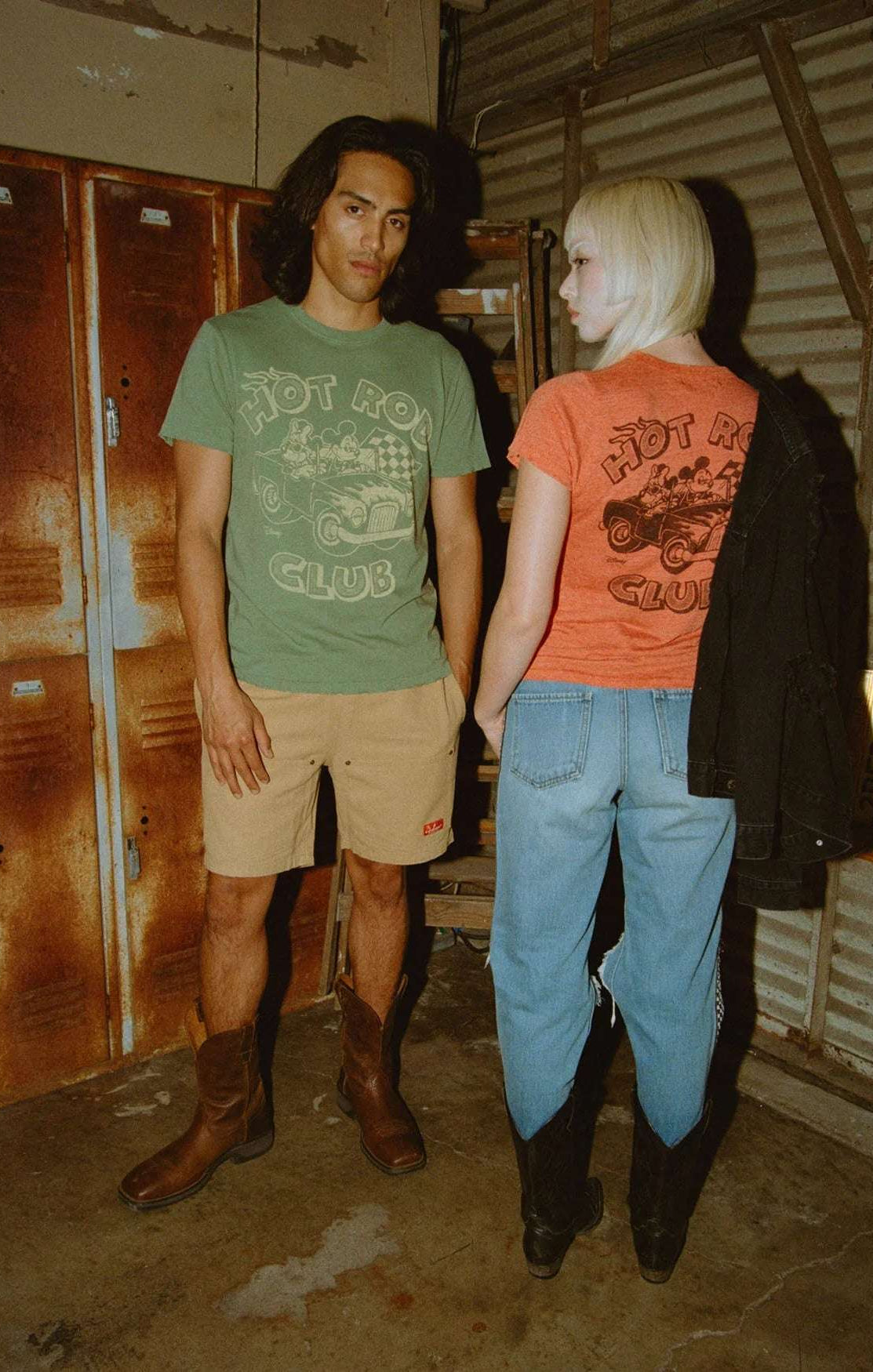 Junk Food Disney Mickey & Minnie Hot Rod Original Tee T-Shirt by Junk Food as seen on celebrities