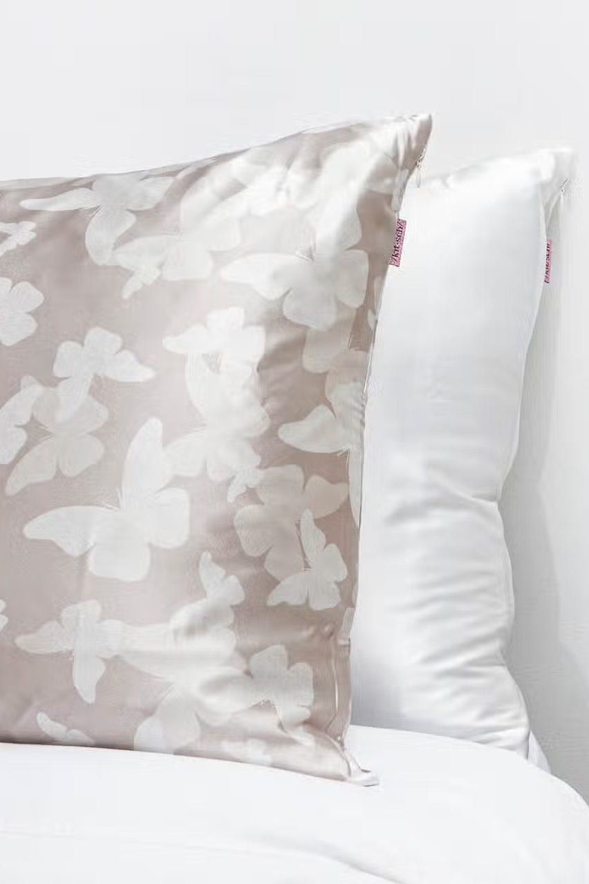KITSCH Satin Pillowcase Champagne Butterfly Pillow by Kitsch as seen on celebrities