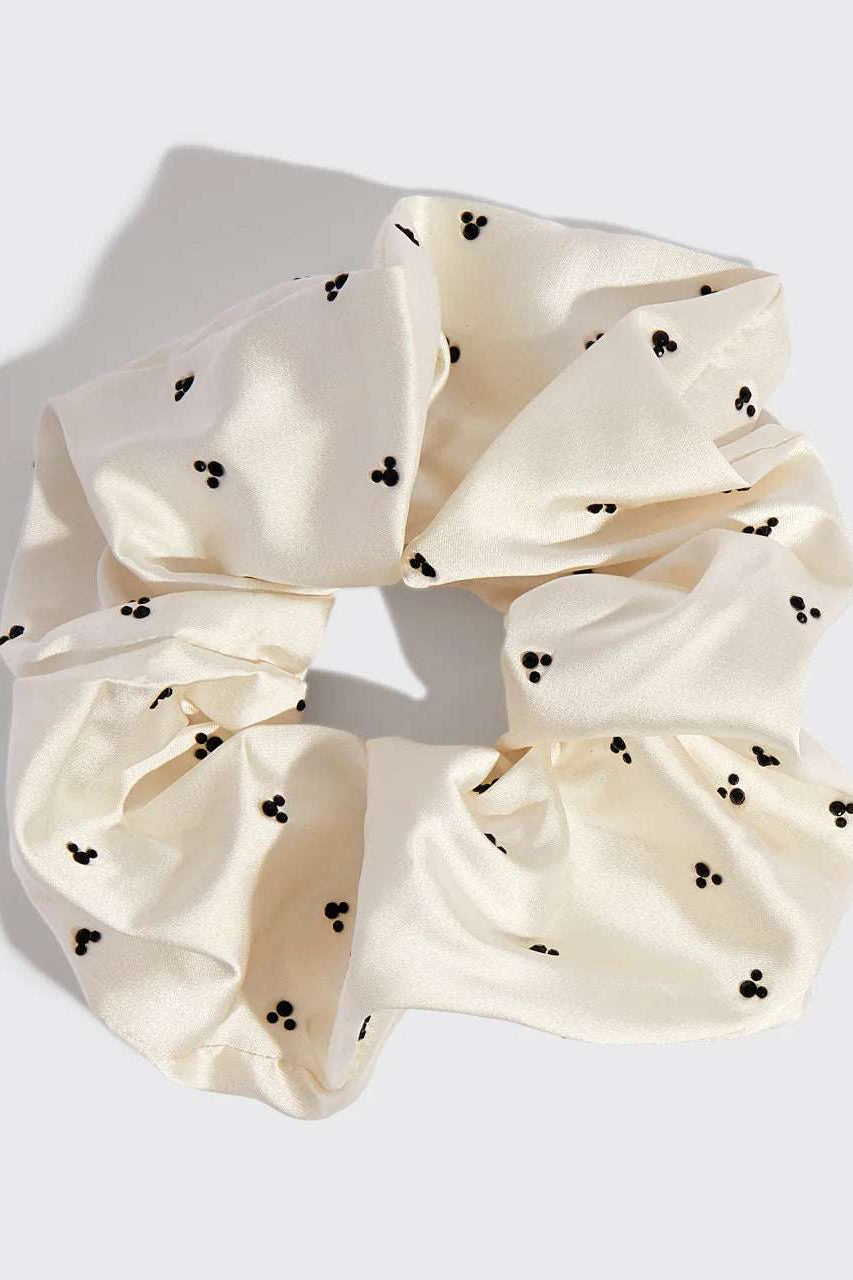 Kitsch & Mickey and Minnie Recycled Fabric Rhinestone Scrunchie Hair Band by Kitsch as seen on celebrities