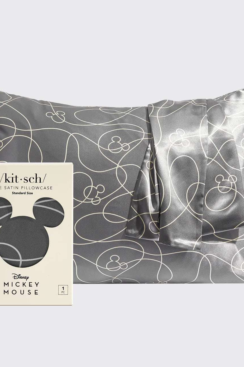 Kitsch & Mickey and Minnie Satin Pillowcase Standard Mickey Maze Pillow by Kitsch as seen on celebrities