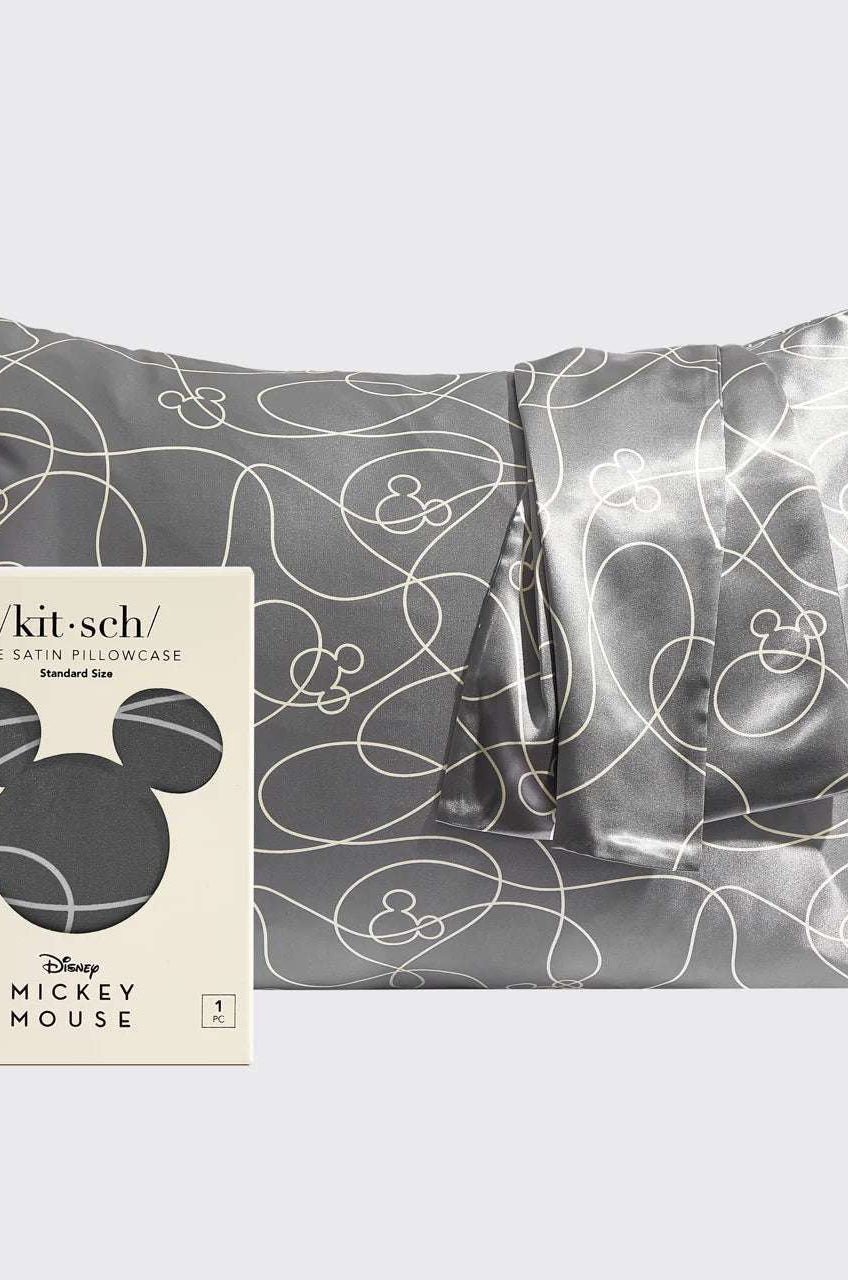 Kitsch & Mickey and Minnie Satin Pillowcase Standard Mickey Maze Pillow by Kitsch as seen on celebrities