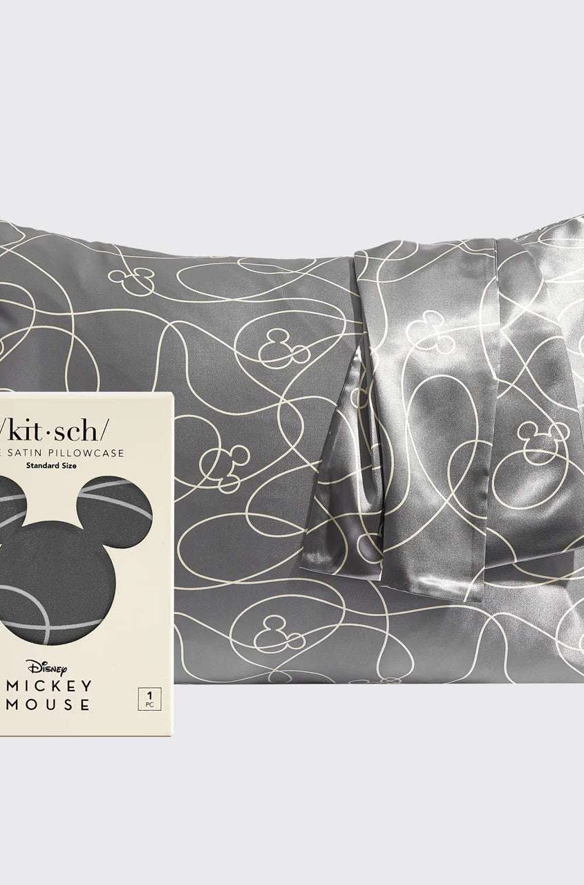 Kitsch & Mickey and Minnie Satin Pillowcase Standard Mickey Maze Pillow by Kitsch as seen on celebrities