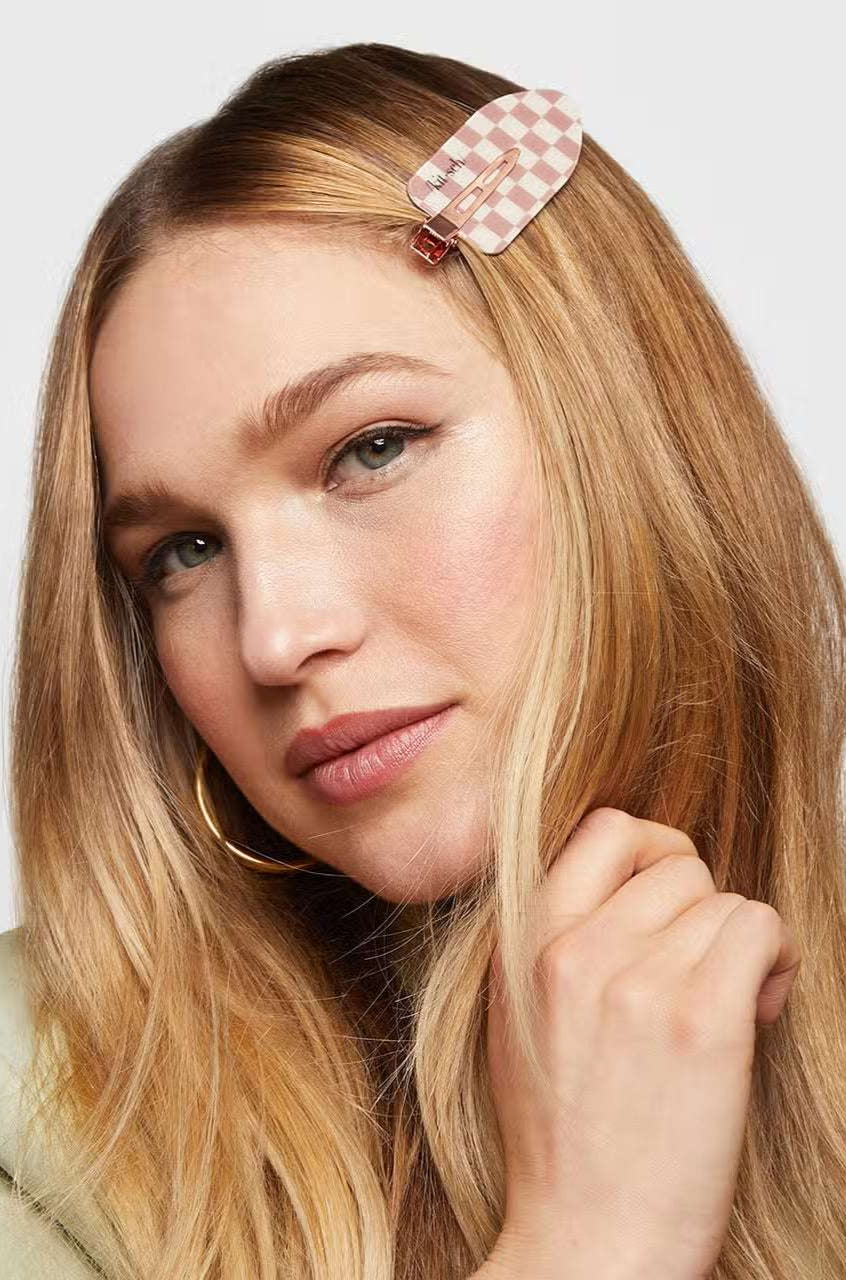 Kitsch Recycled Plastic Xl Creaseless Hair Clips 2pc Set Hair Slides by Kitsch as seen on celebrities
