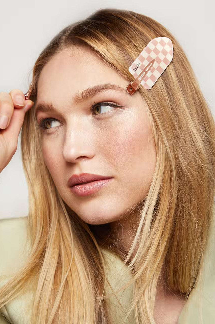 Kitsch Recycled Plastic Xl Creaseless Hair Clips 2pc Set Hair Slides by Kitsch as seen on celebrities