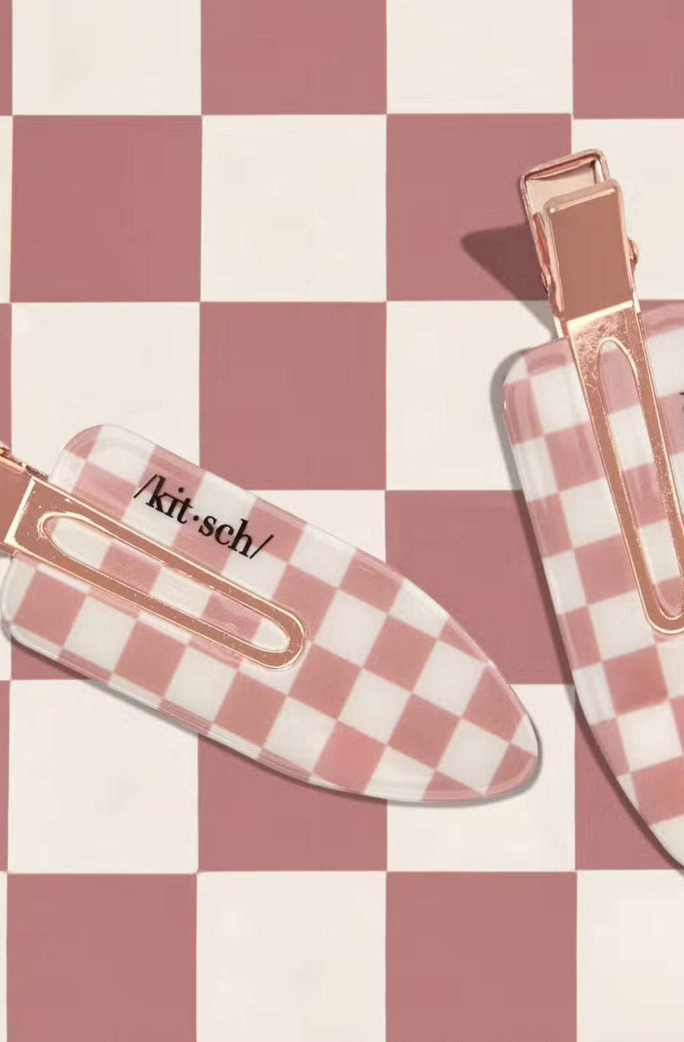 Kitsch Recycled Plastic Xl Creaseless Hair Clips 2pc Set Hair Slides by Kitsch as seen on celebrities