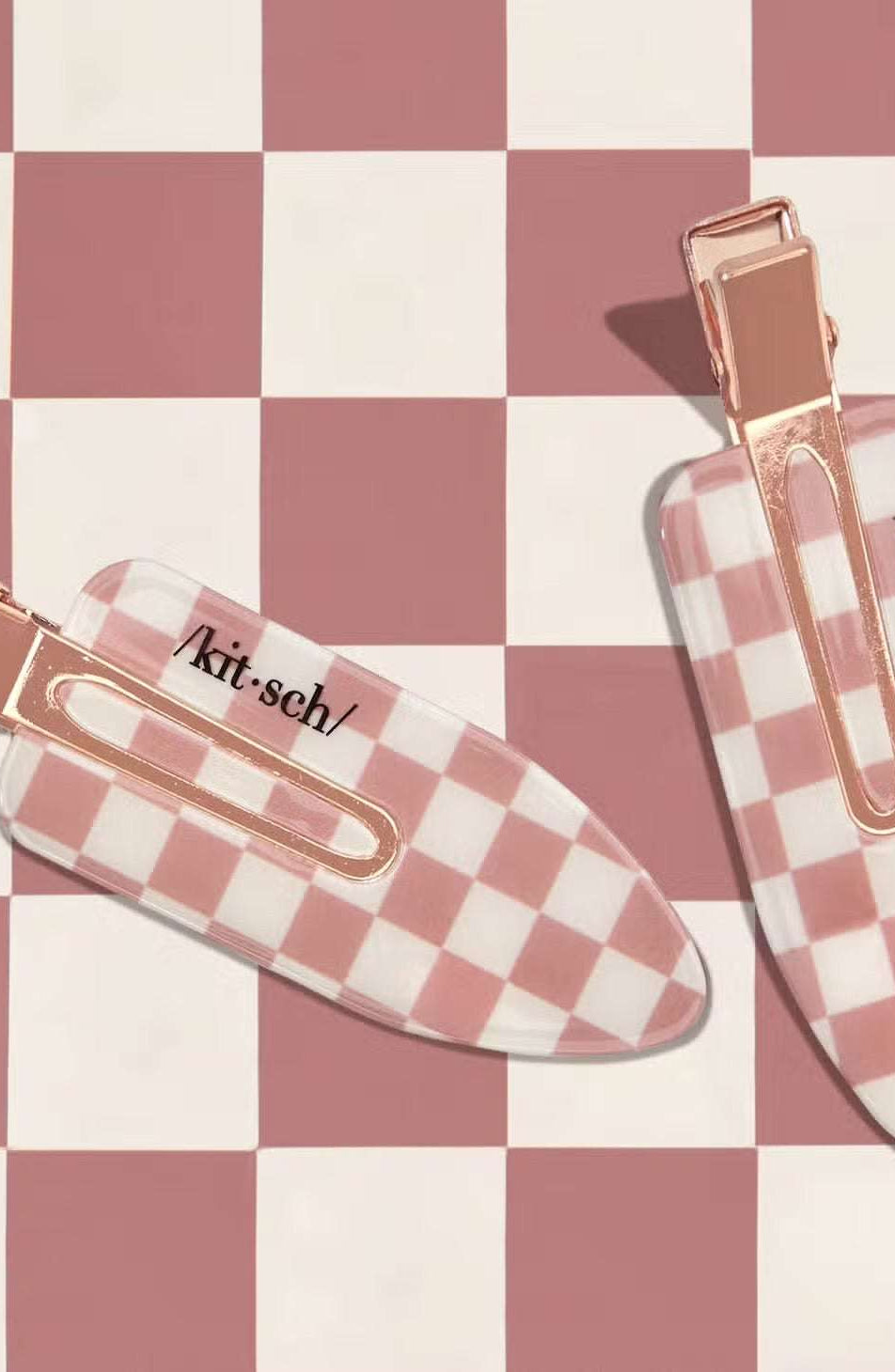 Kitsch Recycled Plastic Xl Creaseless Hair Clips 2pc Set Hair Slides by Kitsch as seen on celebrities