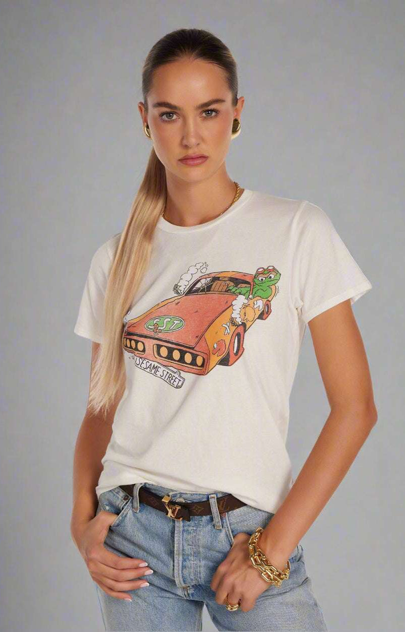 Lauren Moshi Croft The Grouch Racing T-Shirt T-Shirt by Lauren Moshi as seen on celebrities
