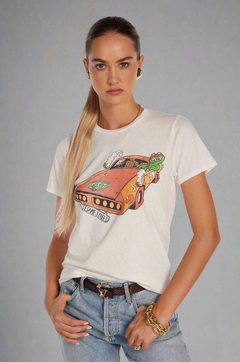Lauren Moshi Croft The Grouch Racing T-Shirt T-Shirt by Lauren Moshi as seen on celebrities