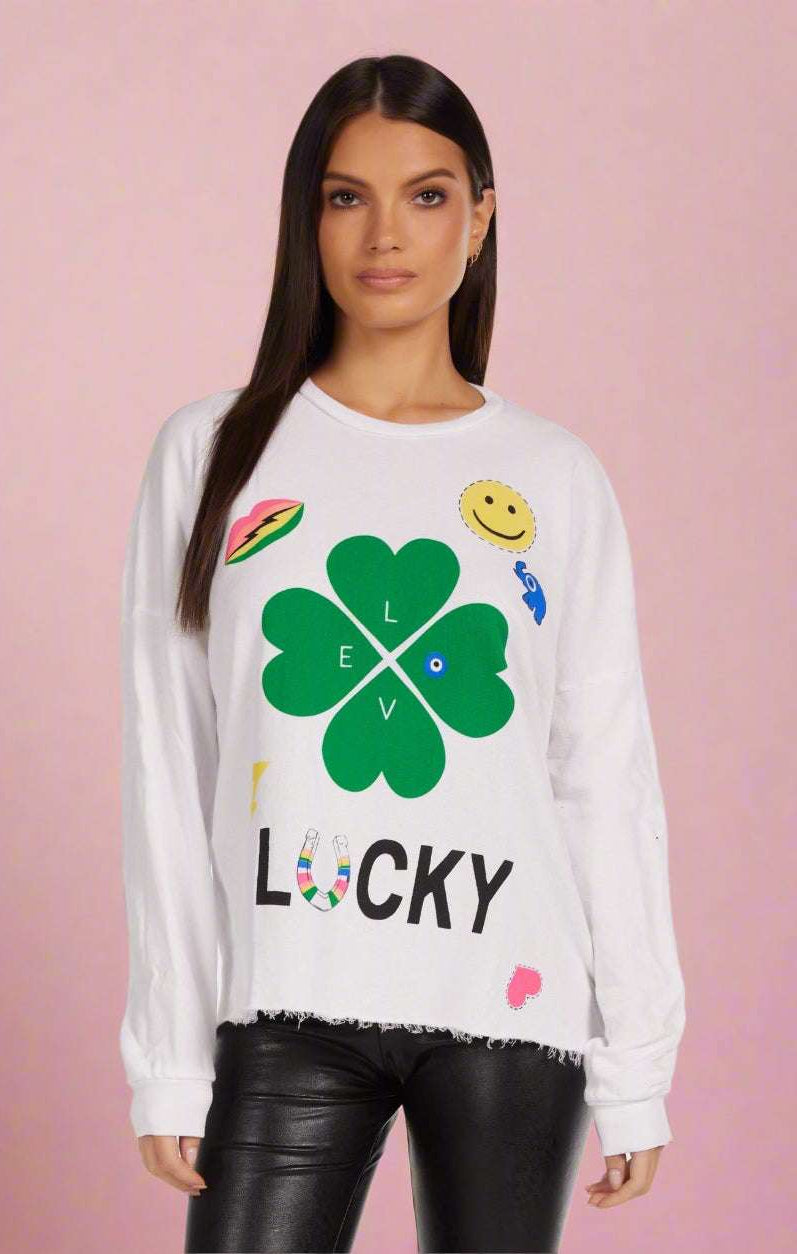 Lauren Moshi Lee Lucky Clover Sweater Sweater by Lauren Moshi as seen on celebrities