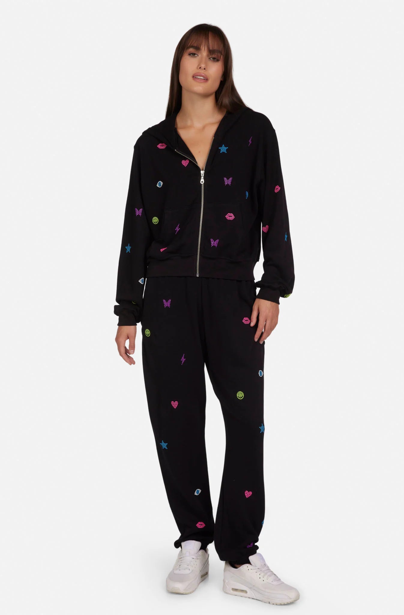 Lauren Moshi Chantria Neon Stud Elements Sweatpants Sweatpants by Lauren Moshi as seen on celebrities