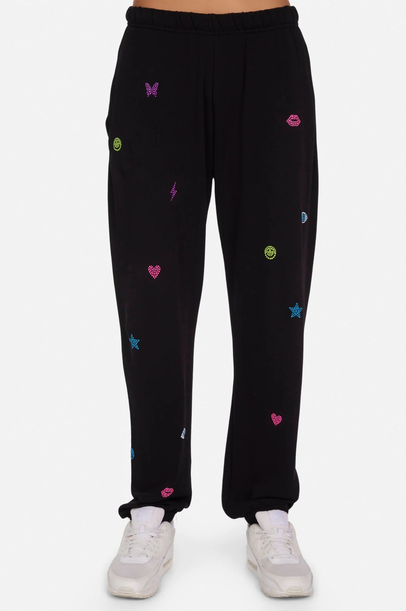Lauren Moshi Chantria Neon Stud Elements Sweatpants Sweatpants by Lauren Moshi as seen on celebrities