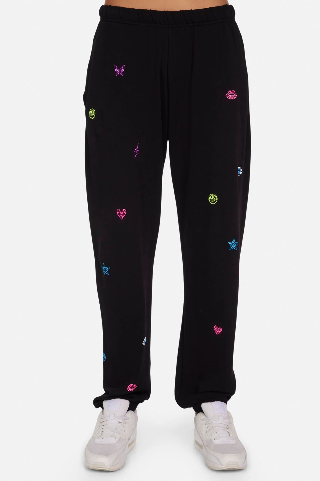 Lauren Moshi Chantria Neon Stud Elements Sweatpants Sweatpants by Lauren Moshi as seen on celebrities