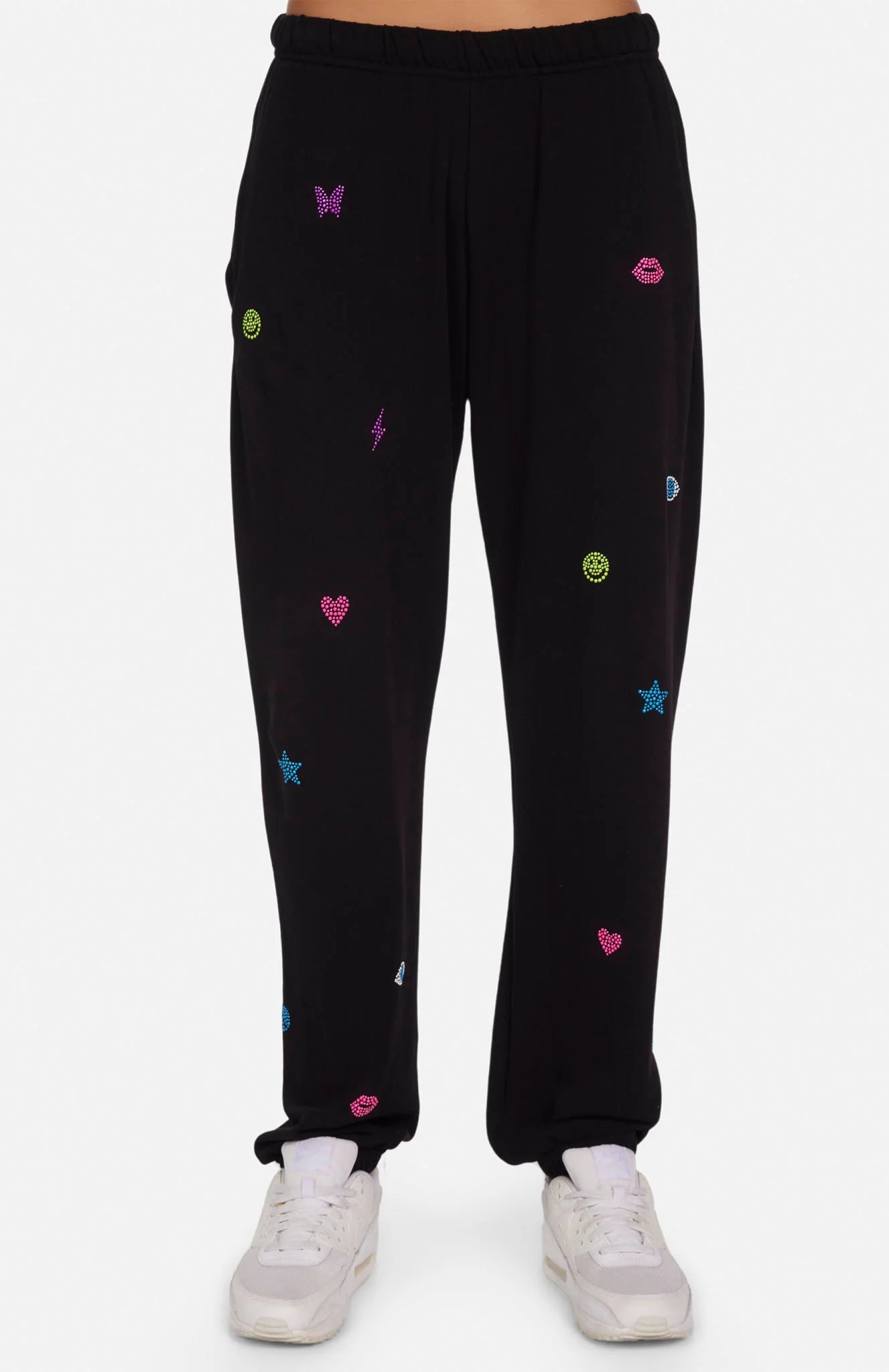 Lauren Moshi Chantria Neon Stud Elements Sweatpants Sweatpants by Lauren Moshi as seen on celebrities