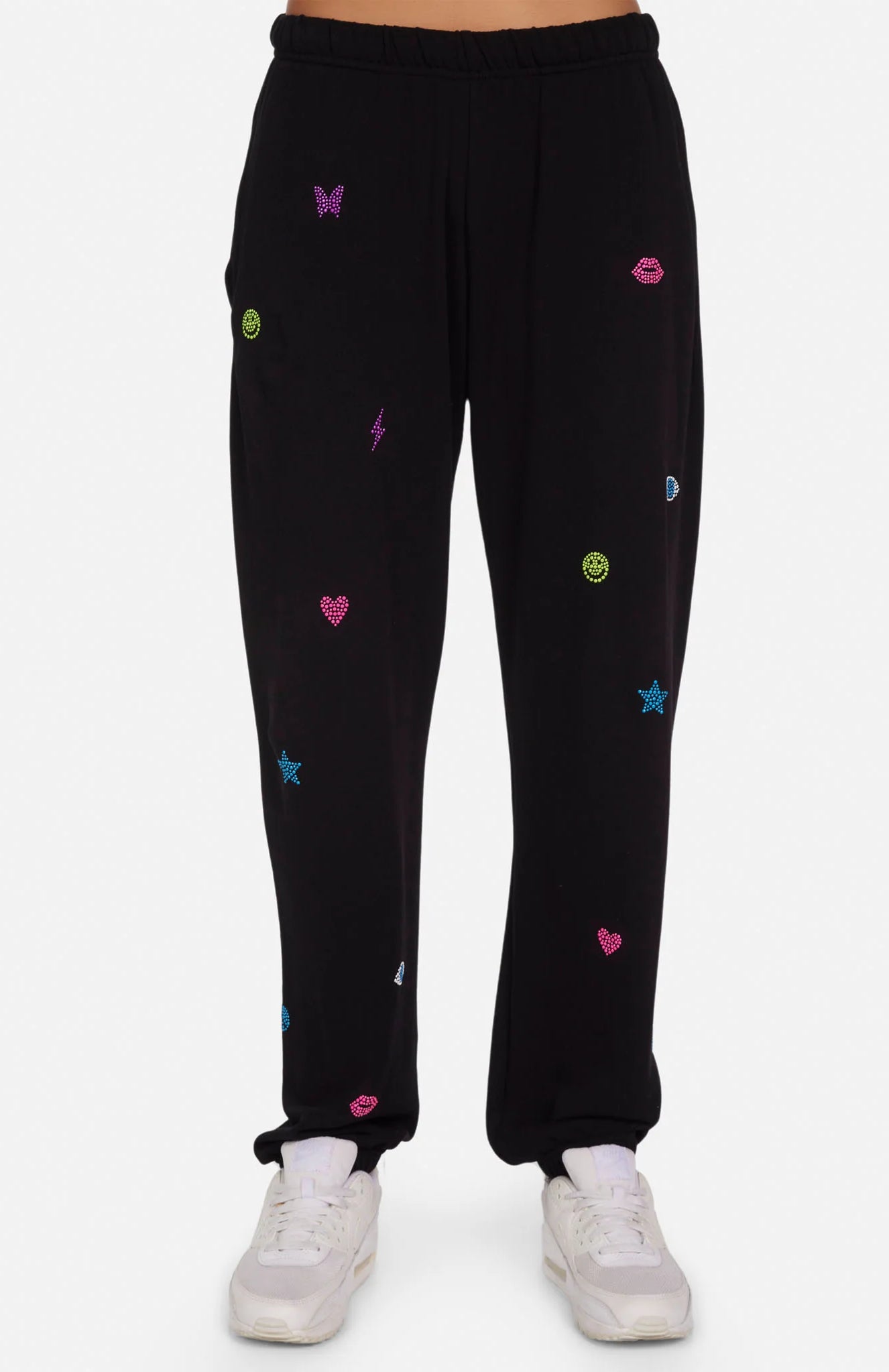 Lauren Moshi Chantria Neon Stud Elements Sweatpants Sweatpants by Lauren Moshi as seen on celebrities