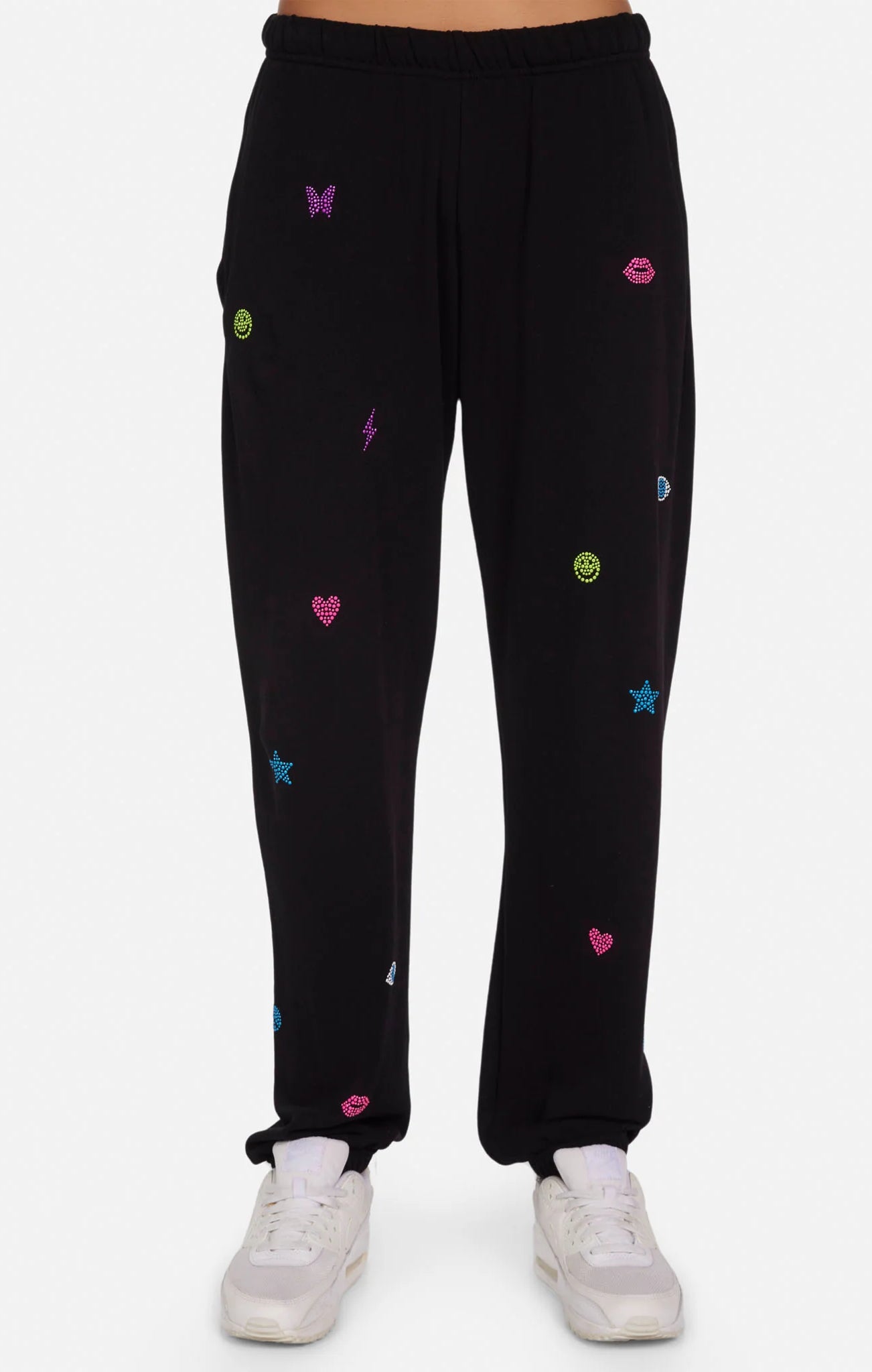 Lauren Moshi Chantria Neon Stud Elements Sweatpants Sweatpants by Lauren Moshi as seen on celebrities