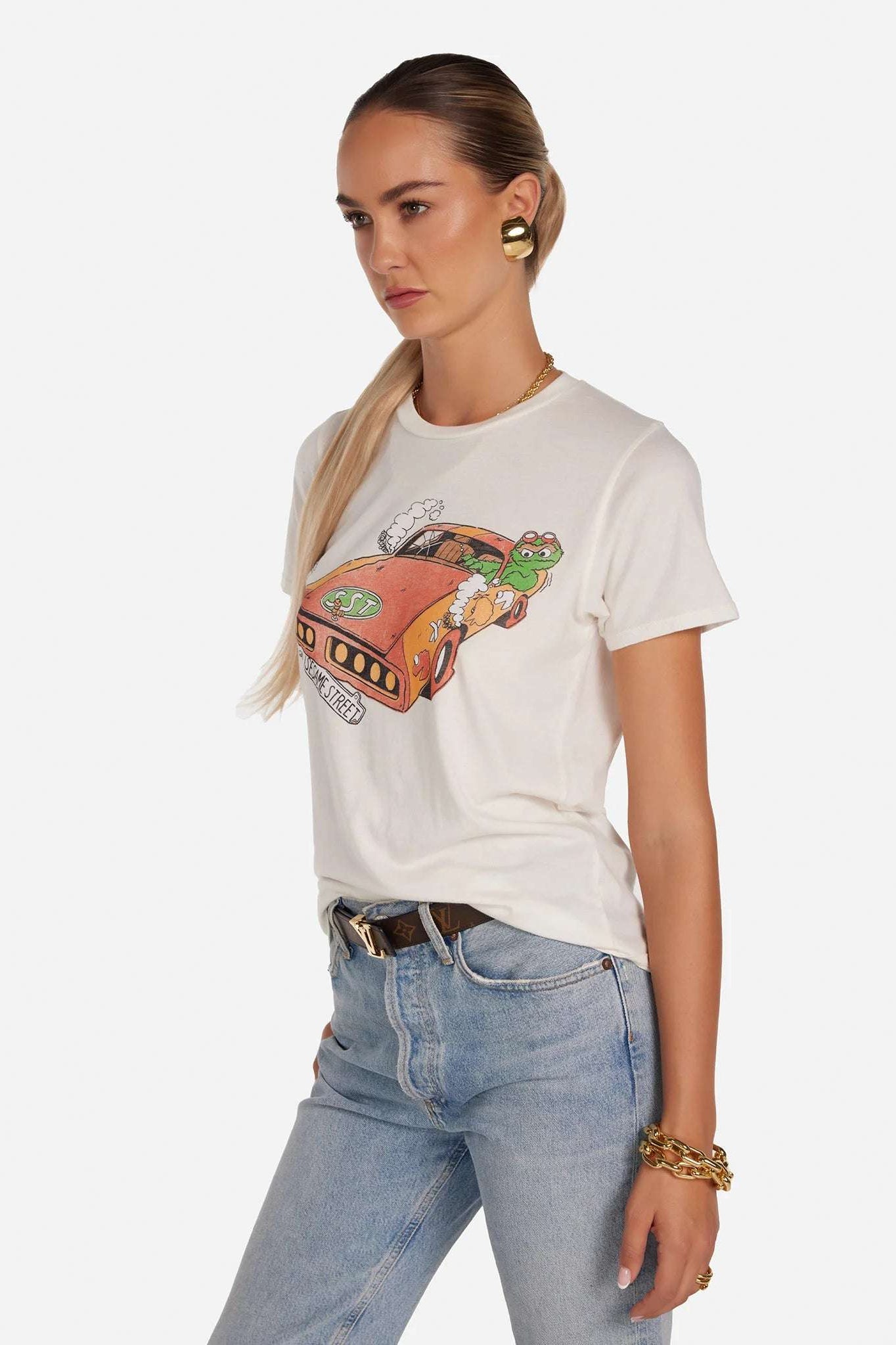 Lauren Moshi Croft The Grouch Racing T-Shirt T-Shirt by Lauren Moshi as seen on celebrities