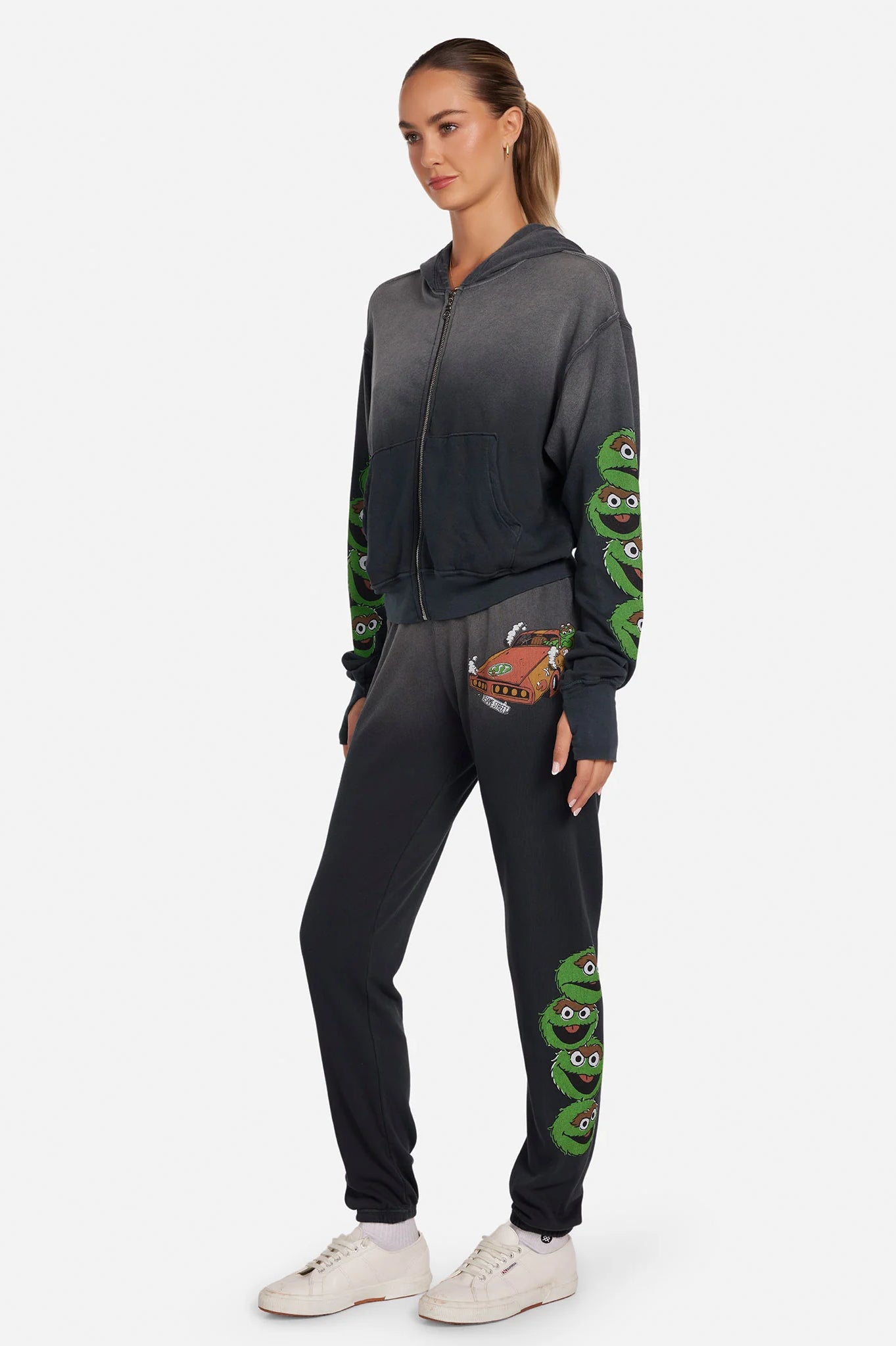 Lauren Moshi Hezly The Grouch Racing Zipper Hoodie Hoodie by Lauren Moshi as seen on celebrities