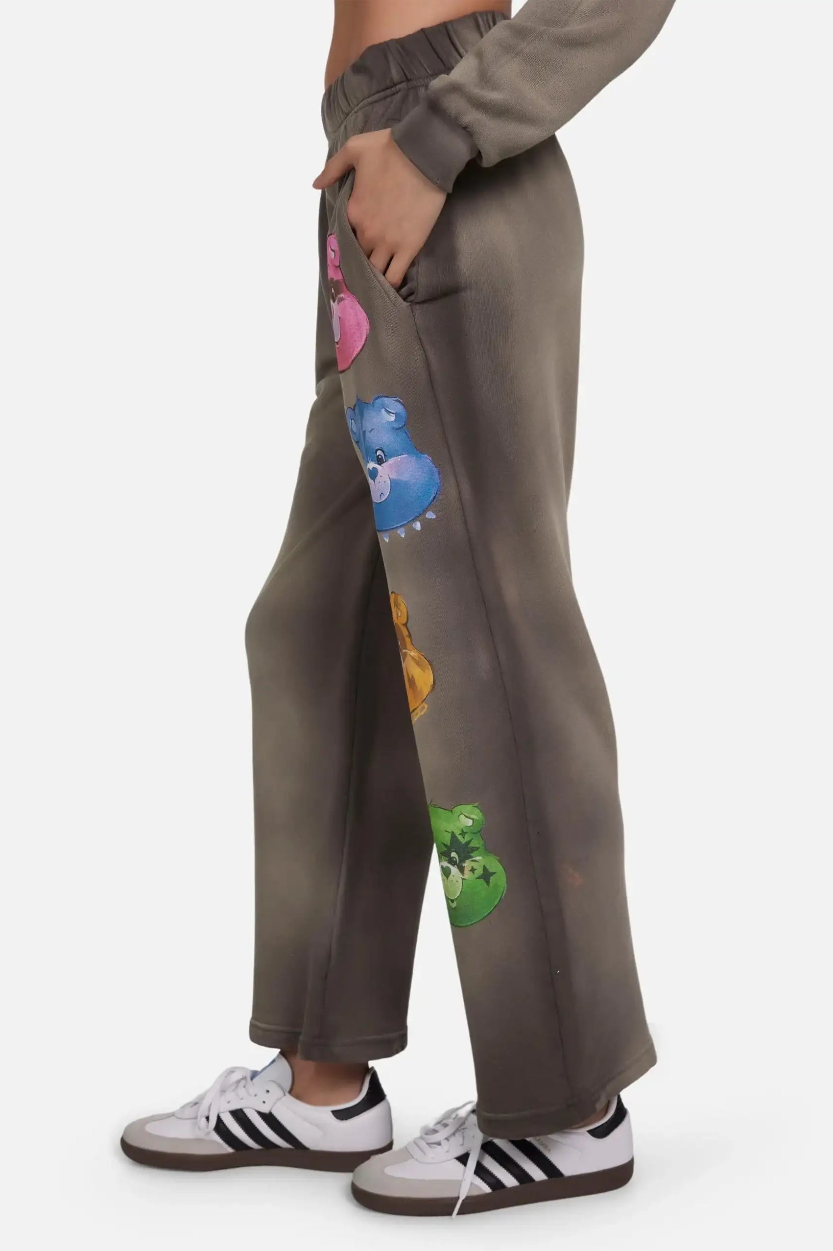 Lauren Moshi Juvia Rock Care Bear Sweatpants Joggers by Lauren Moshi as seen on celebrities