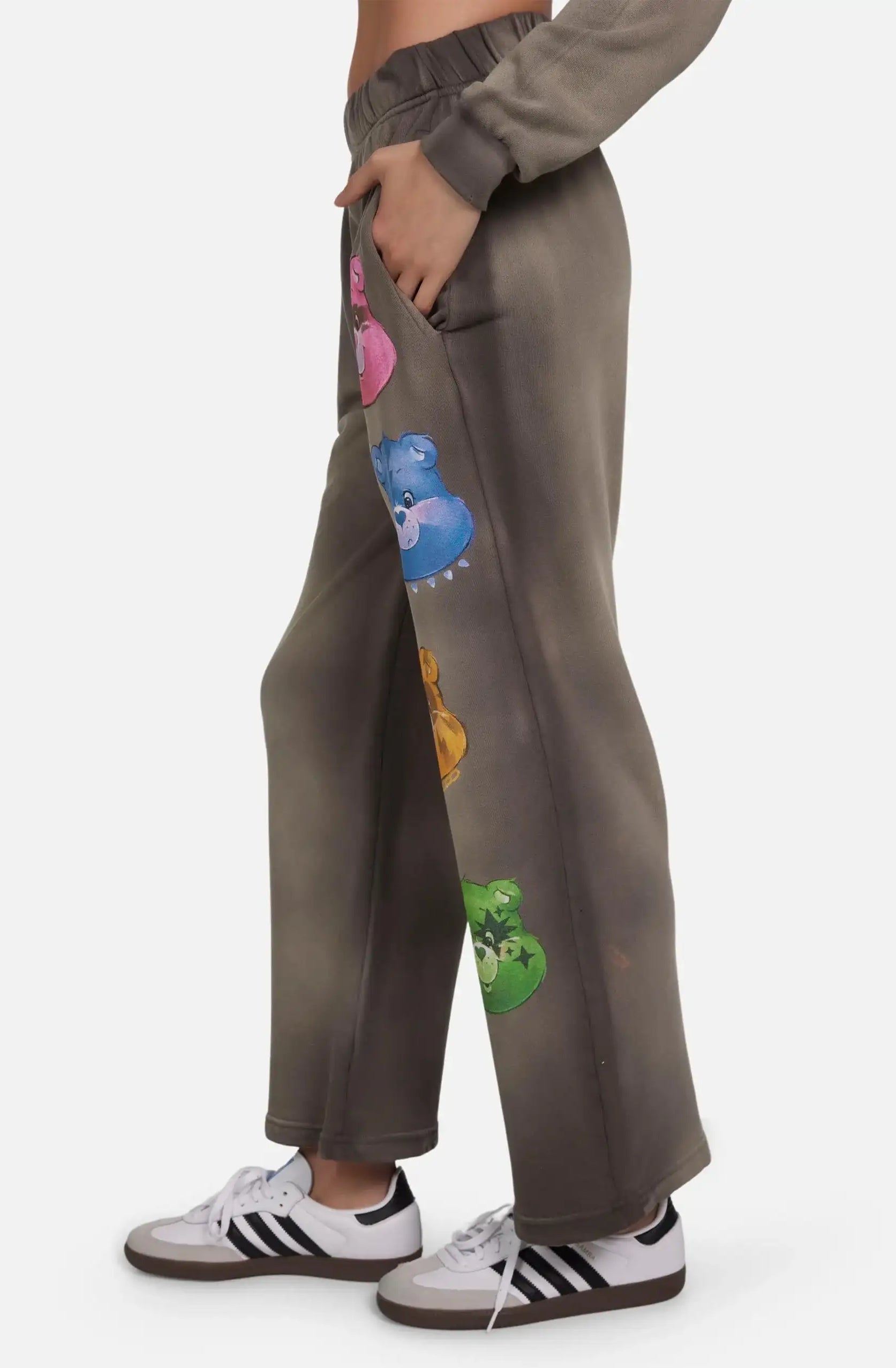 Lauren Moshi Juvia Rock Care Bear Sweatpants Joggers by Lauren Moshi as seen on celebrities