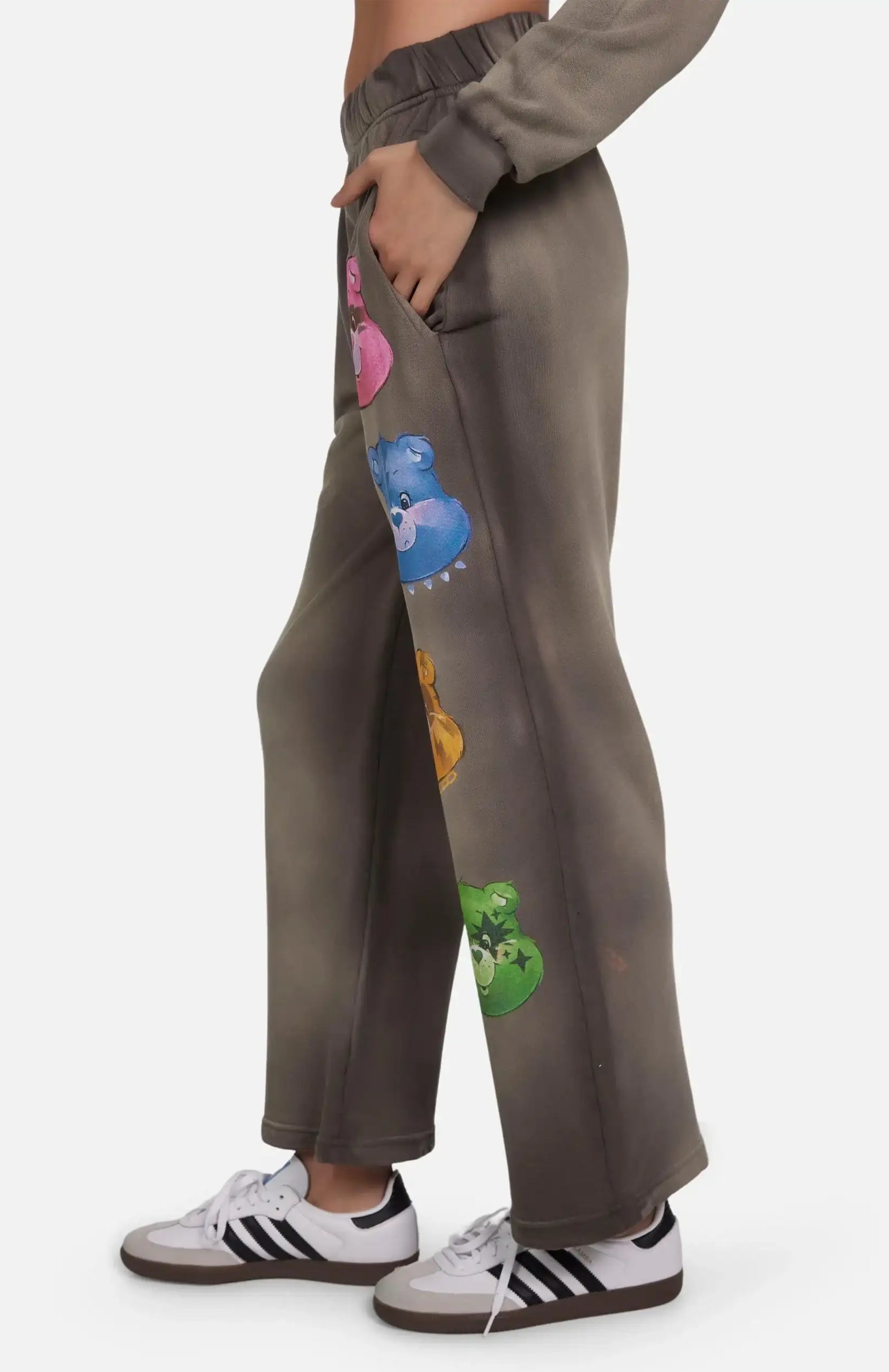 Lauren Moshi Juvia Rock Care Bear Sweatpants Joggers by Lauren Moshi as seen on celebrities