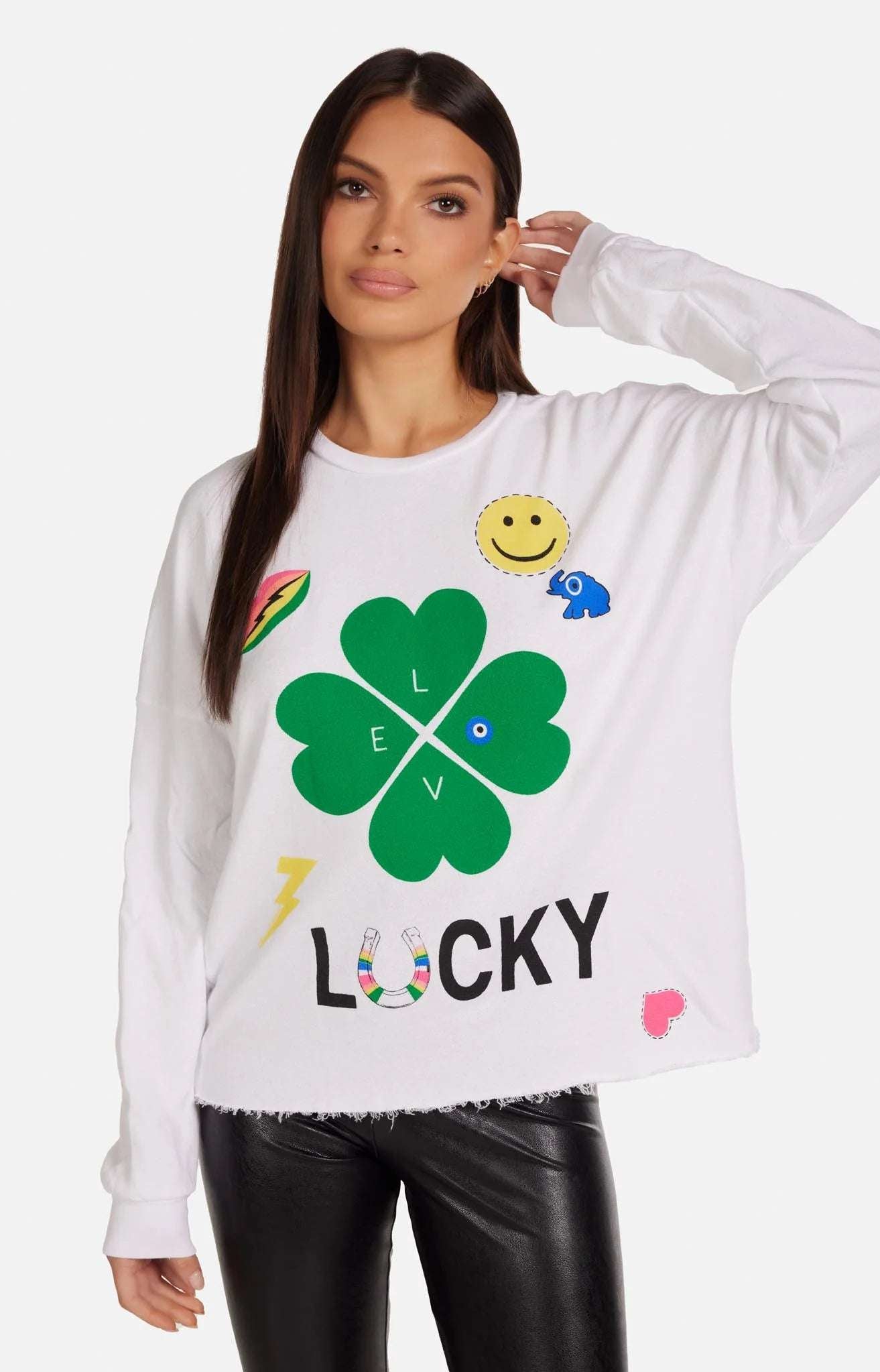 Lauren Moshi Lee Lucky Clover Sweater Sweater by Lauren Moshi as seen on celebrities