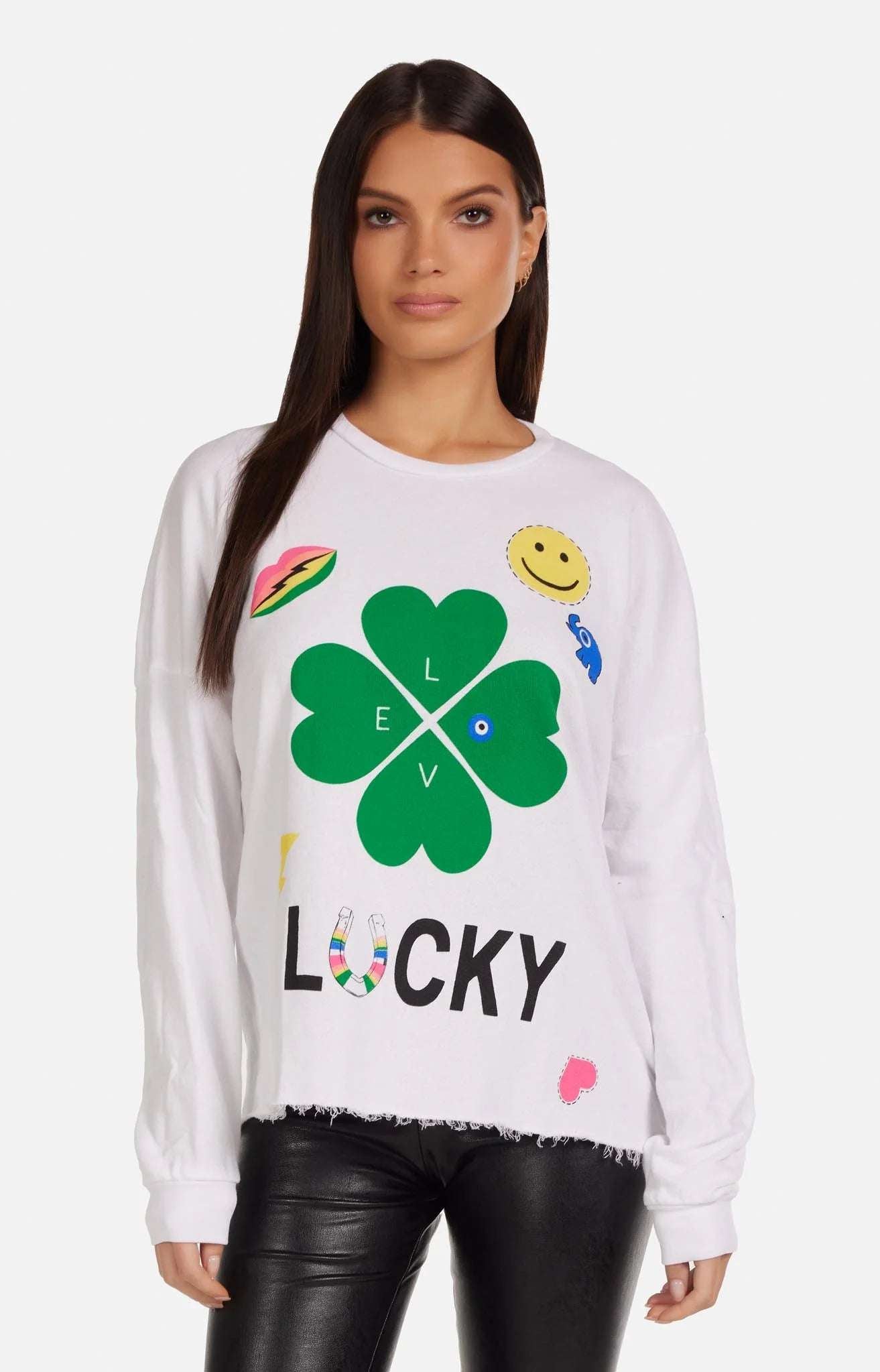 Lauren Moshi Lee Lucky Clover Sweater Sweater by Lauren Moshi as seen on celebrities